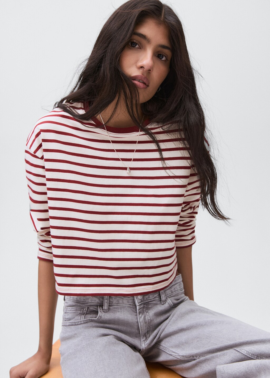 Striped cotton T-shirt