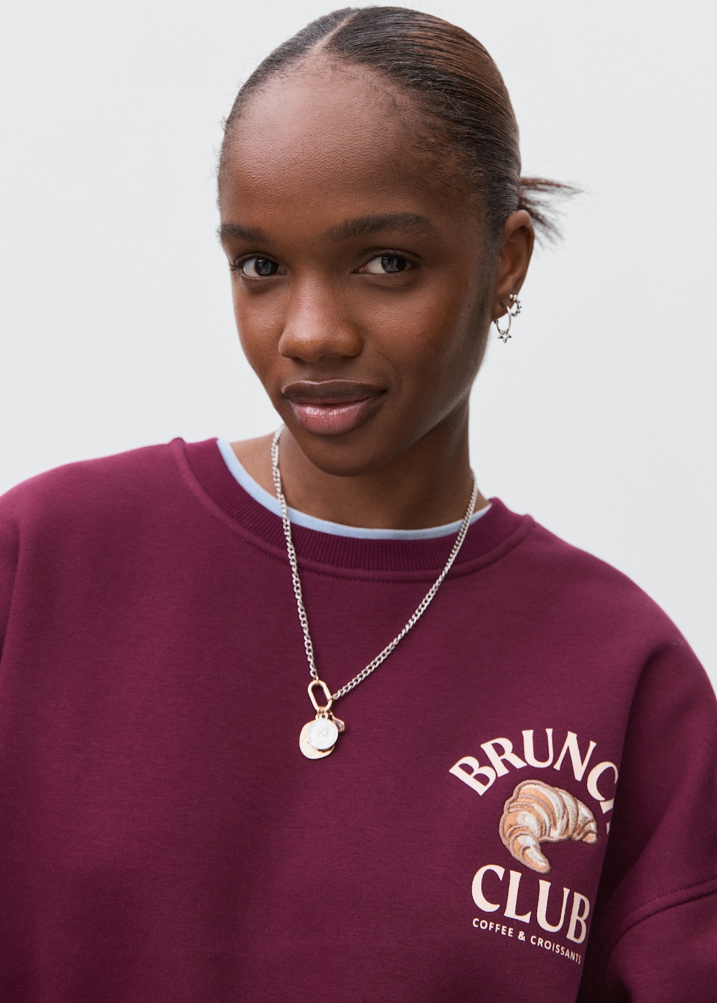 Printed cotton sweatshirt