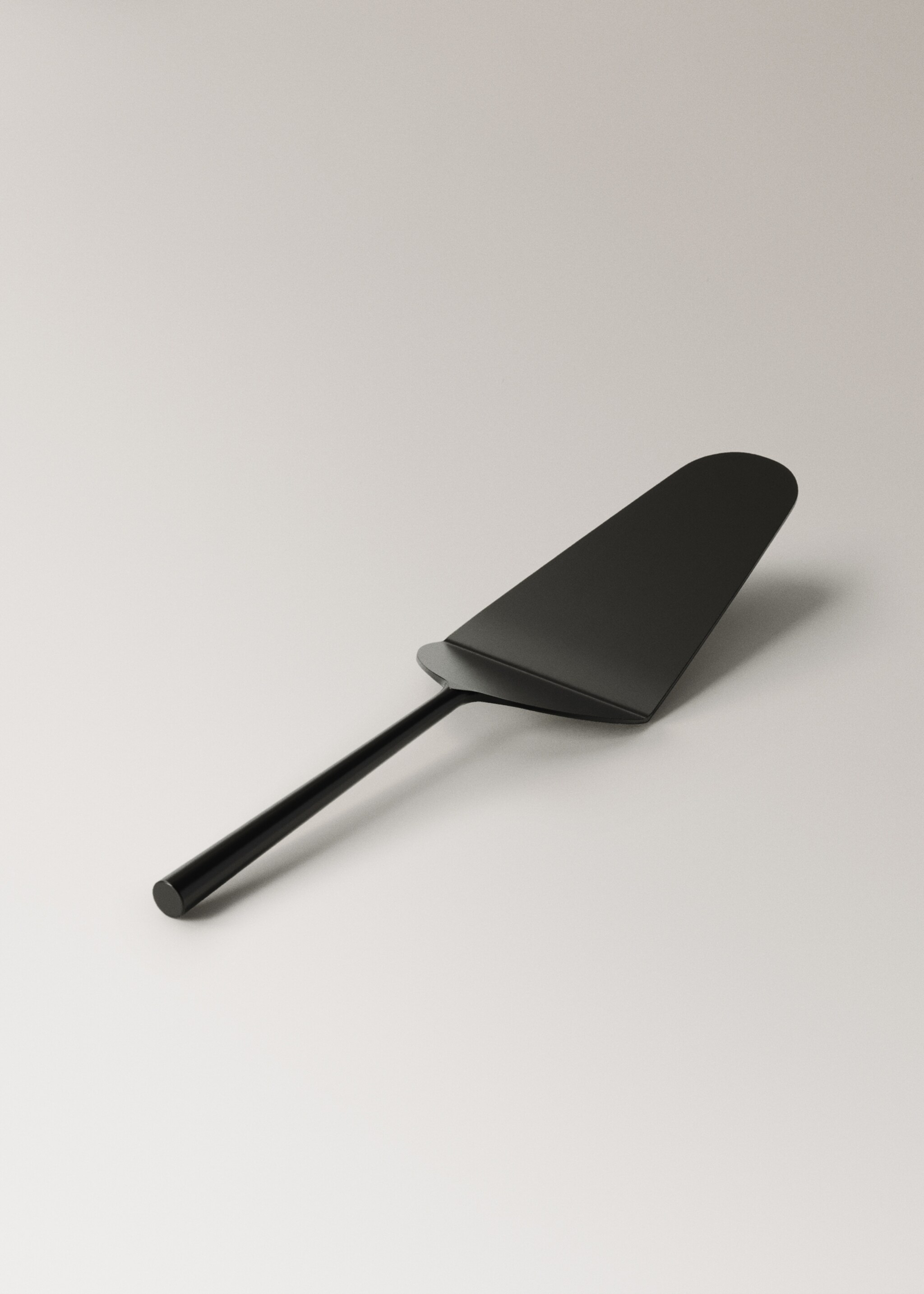 Matt stainless steel cake server - Details of the article 1, Black. Ref: 17025812-00.