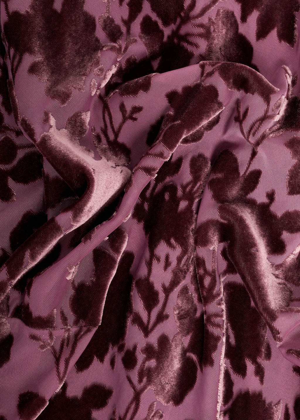 Floral jacquard dress with bell sleeves