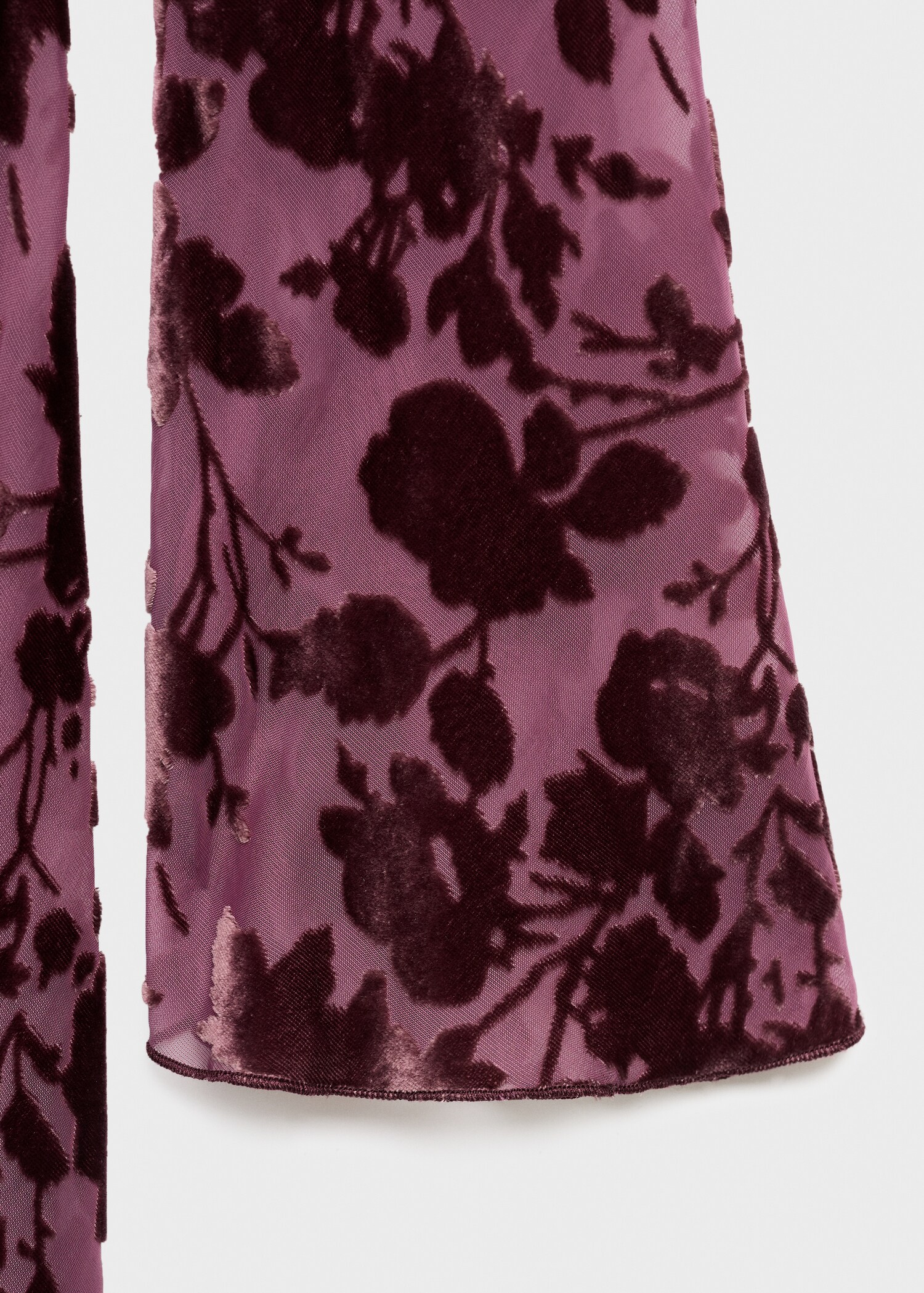 Flared sleeve floral jacquard dress - Details of the article 8