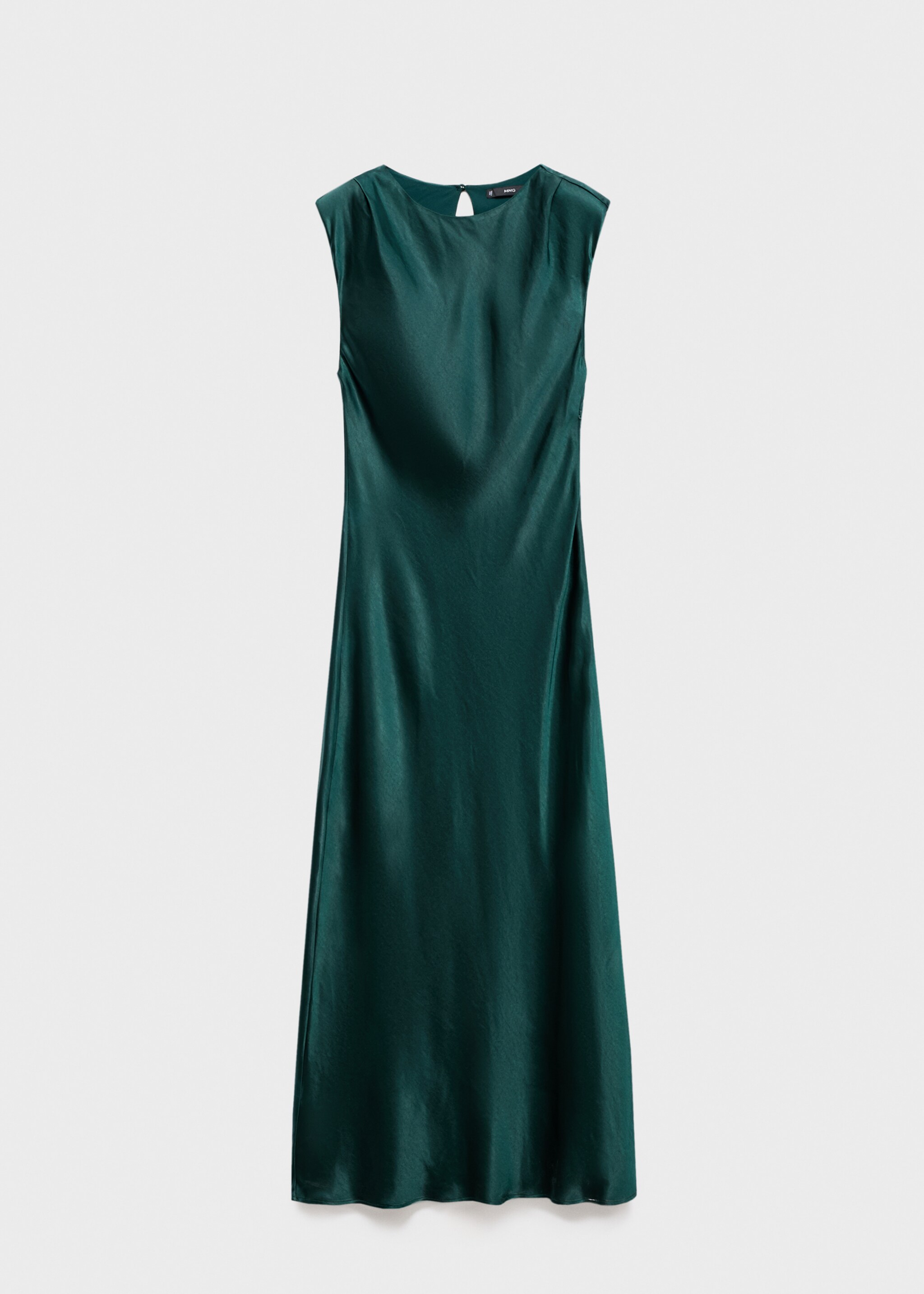 Saten dar kesim elbise - Modelsiz ürün, Yeşil. Ref: 17025817-00.
