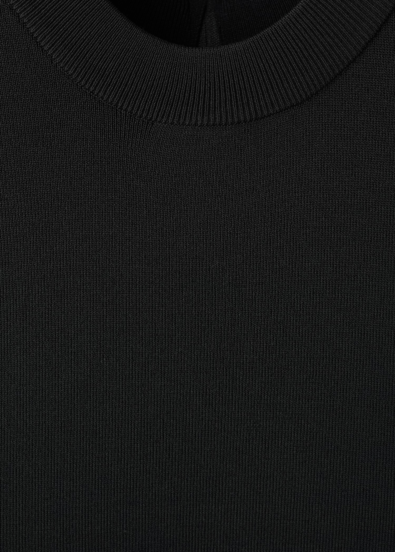 Combined woven dress with belt - Details of the article 0