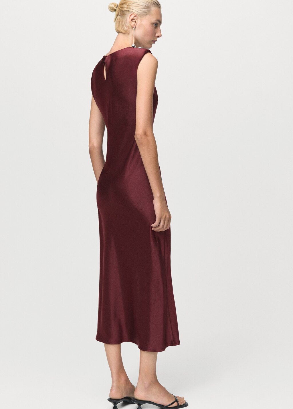 Mango Fitted satin dress