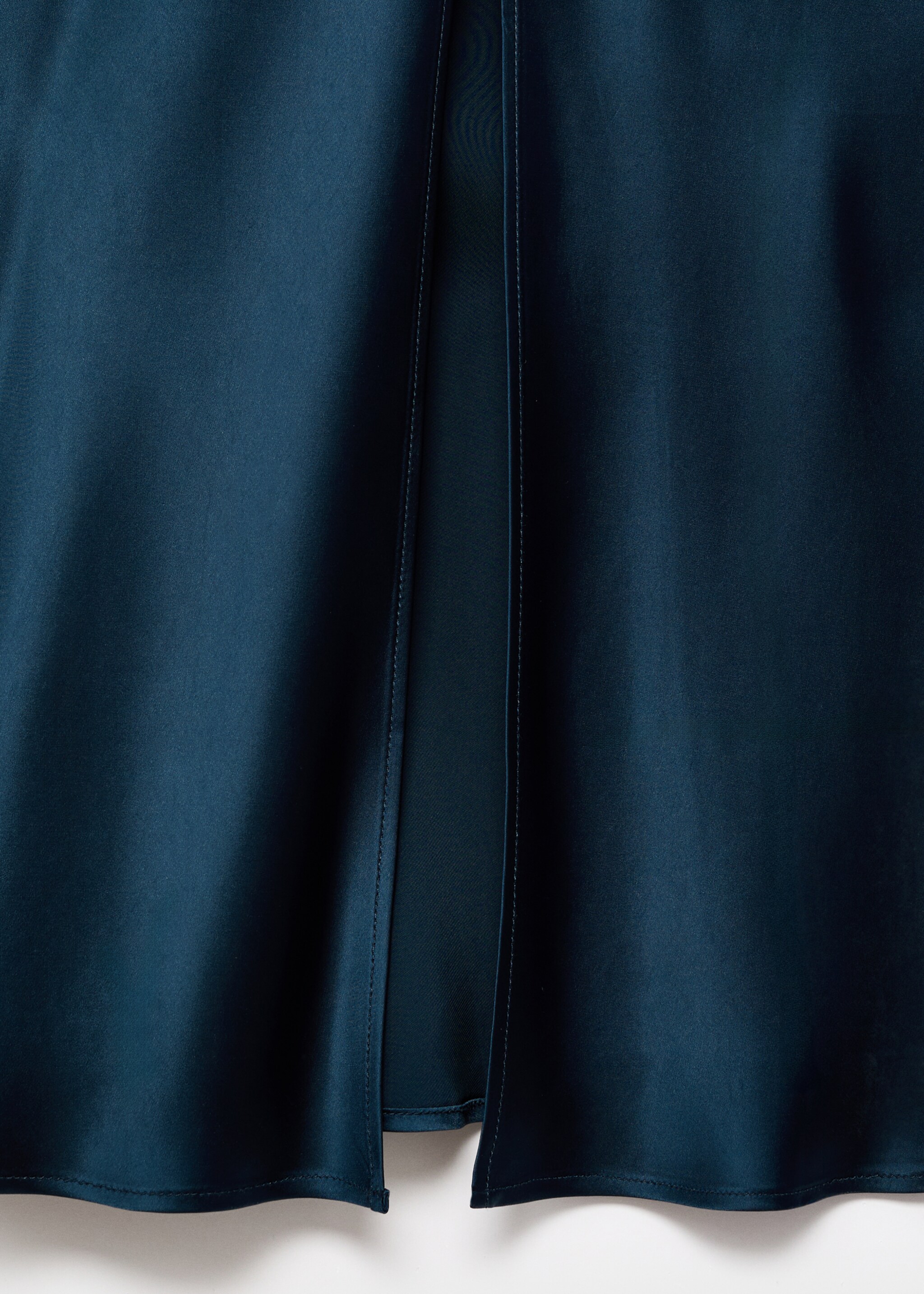 Long satin dress - Details of the article 8, Navy. Ref: 17025821-00.