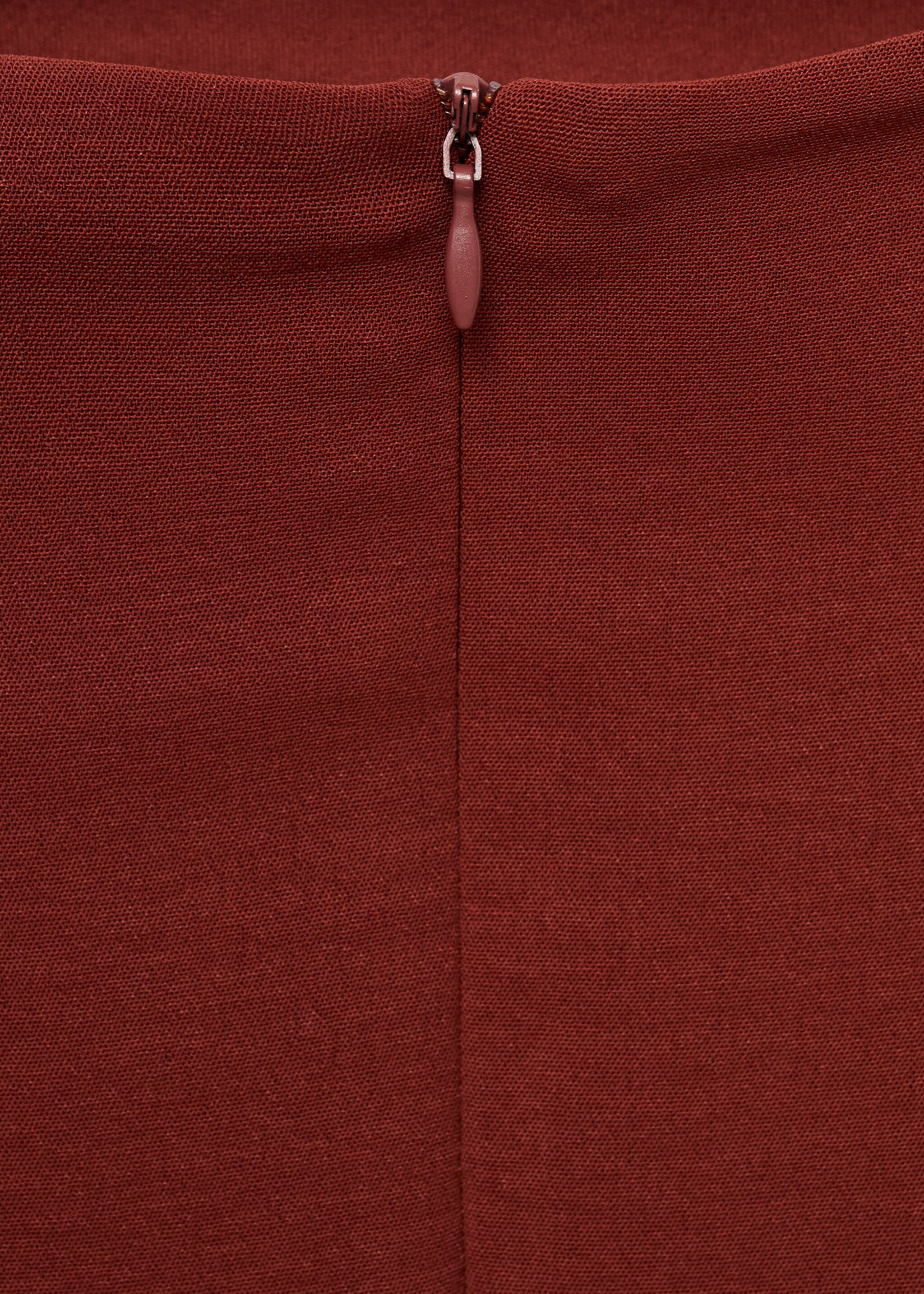 Ruched dress with knot detail - Details of the article 0, Burnt Orange. Ref: 17025822-00.