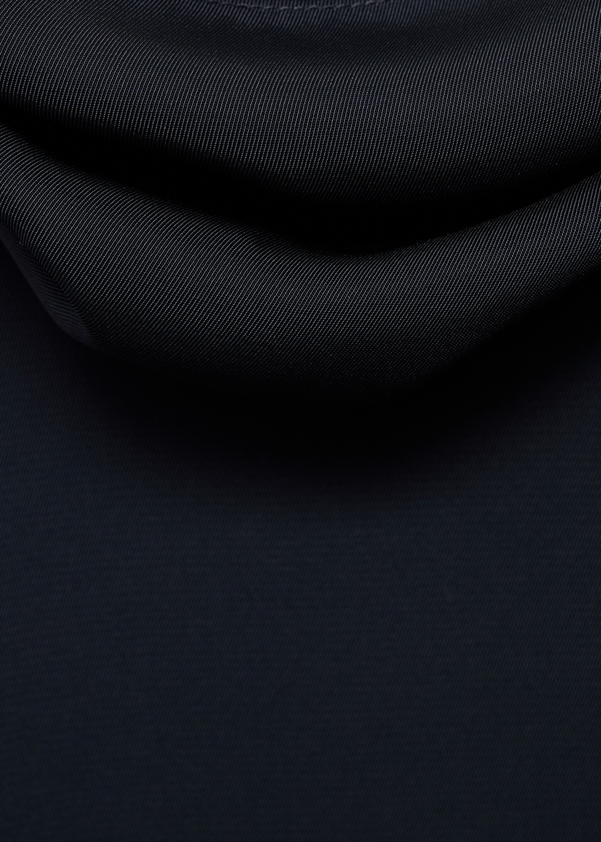 Draped neck dress with opening - Details of the article 0, Navy. Ref: 17025823-00.