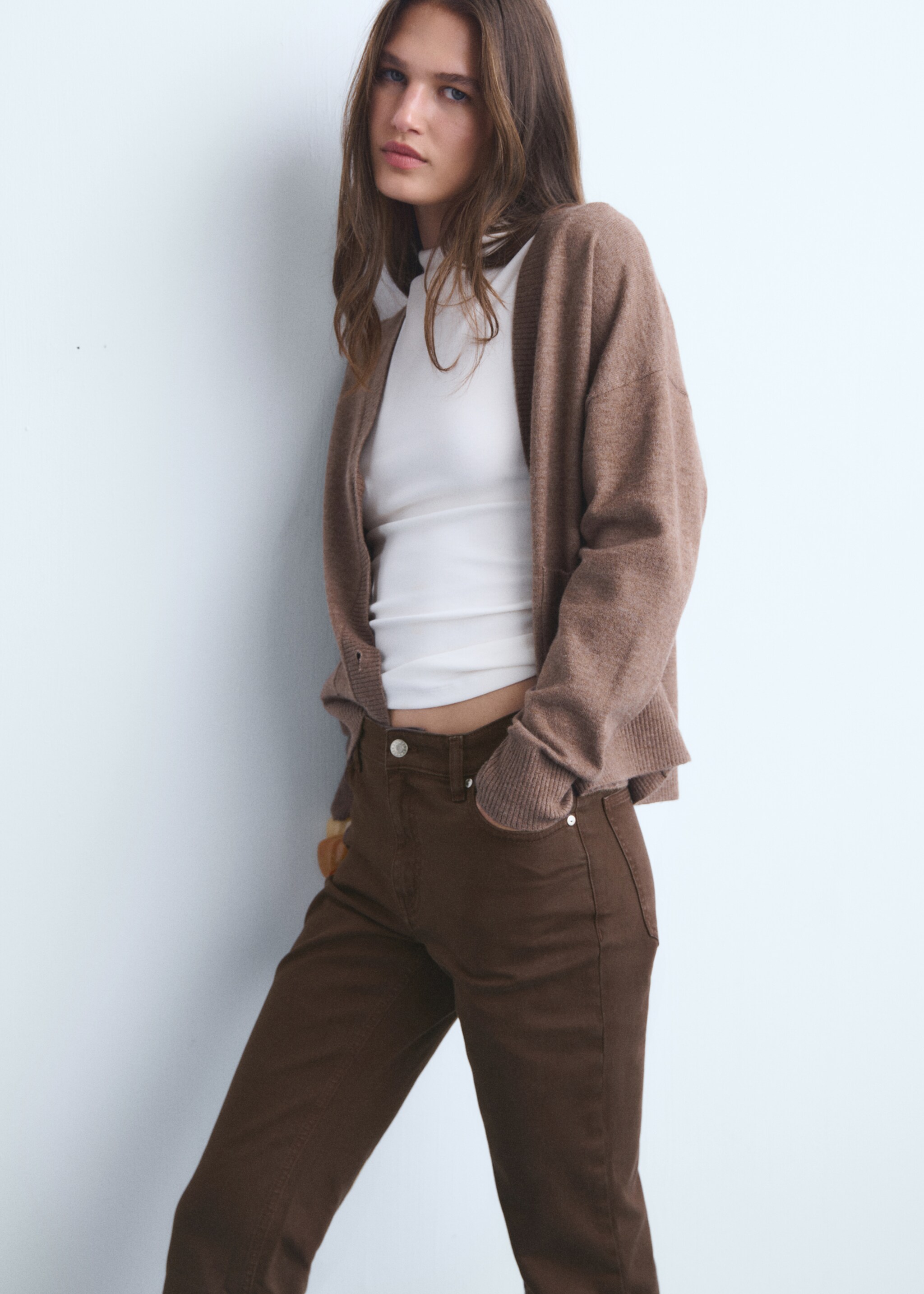 Jean Sienna flare crop - Détail de l'article 1, Chocolat. Ref: 17025824-00.