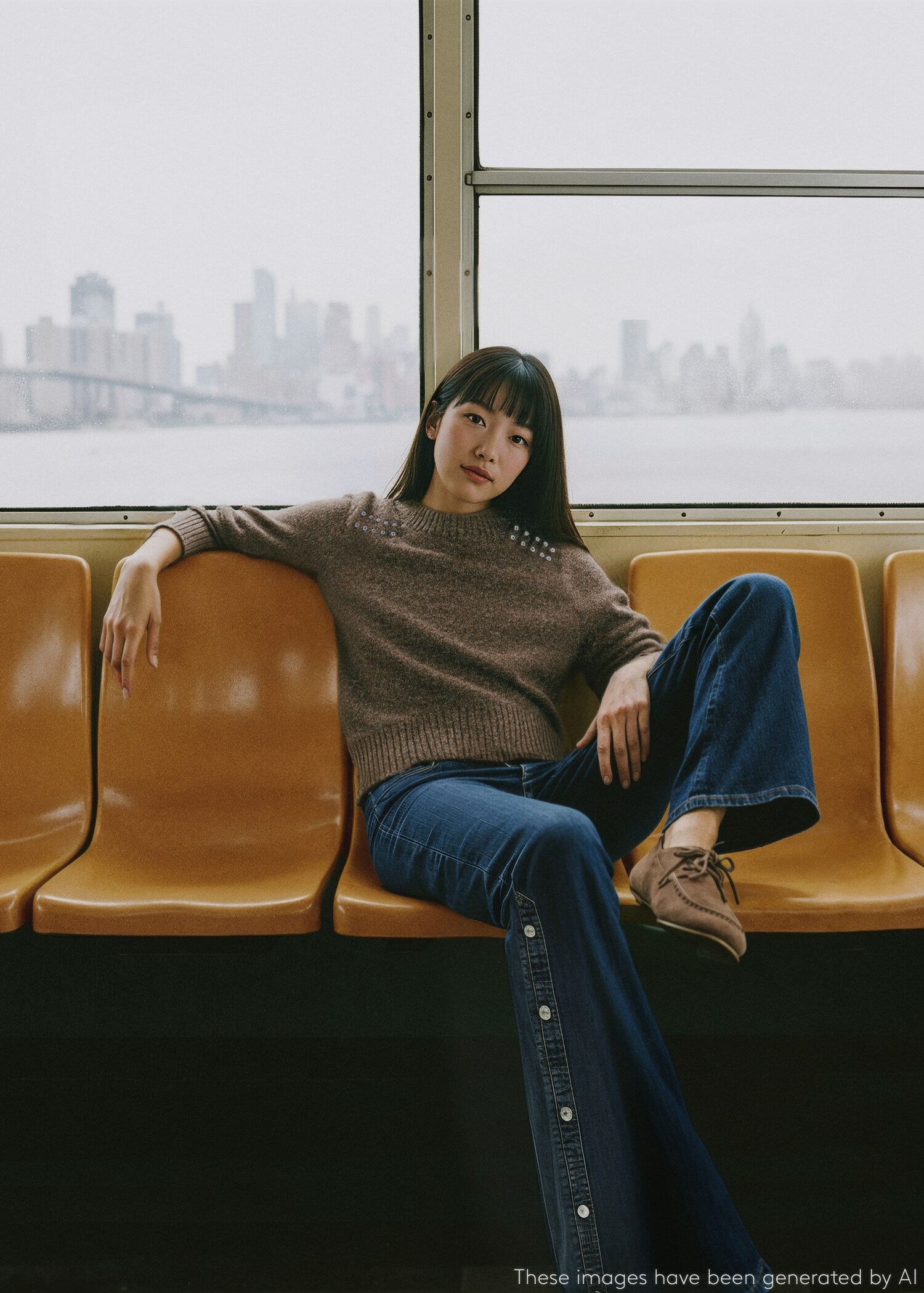 Wideleg jeans with cut-out - Details of the article 5