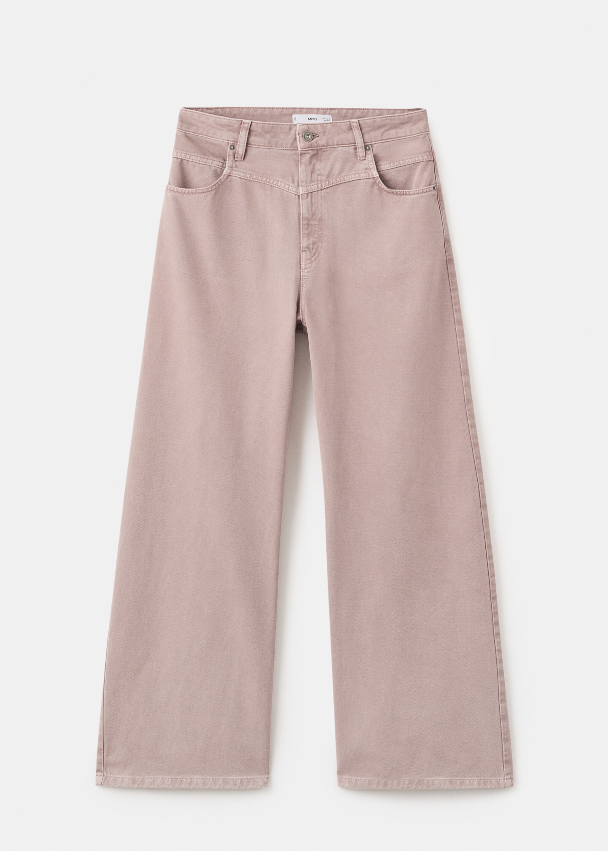 Jean wide leg loose taille normale - Article sans modèle, Rose pâle. Ref: 17025829-00.