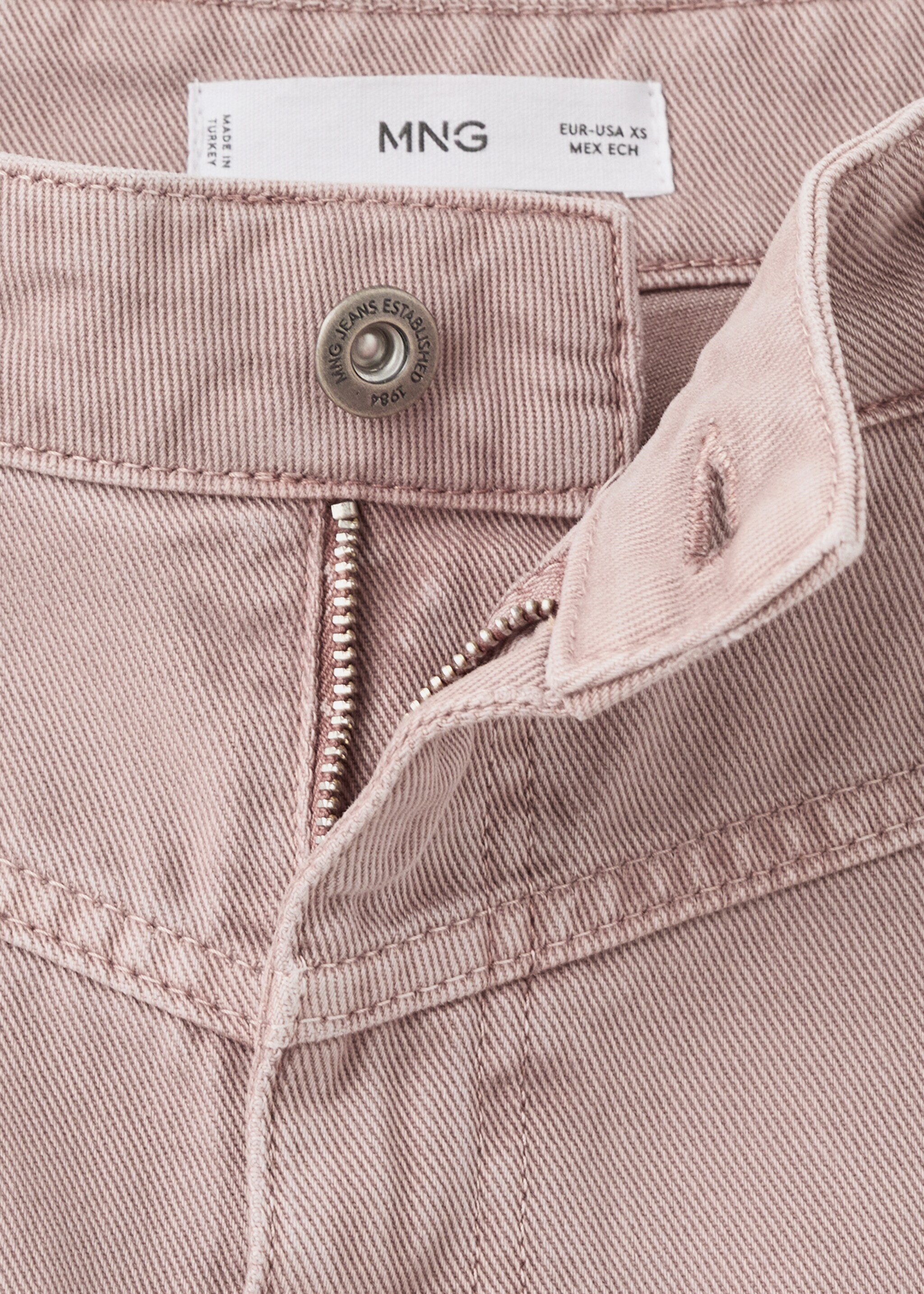 Jean wide leg loose taille normale - Détail de l'article 8, Rose pâle. Ref: 17025829-00.