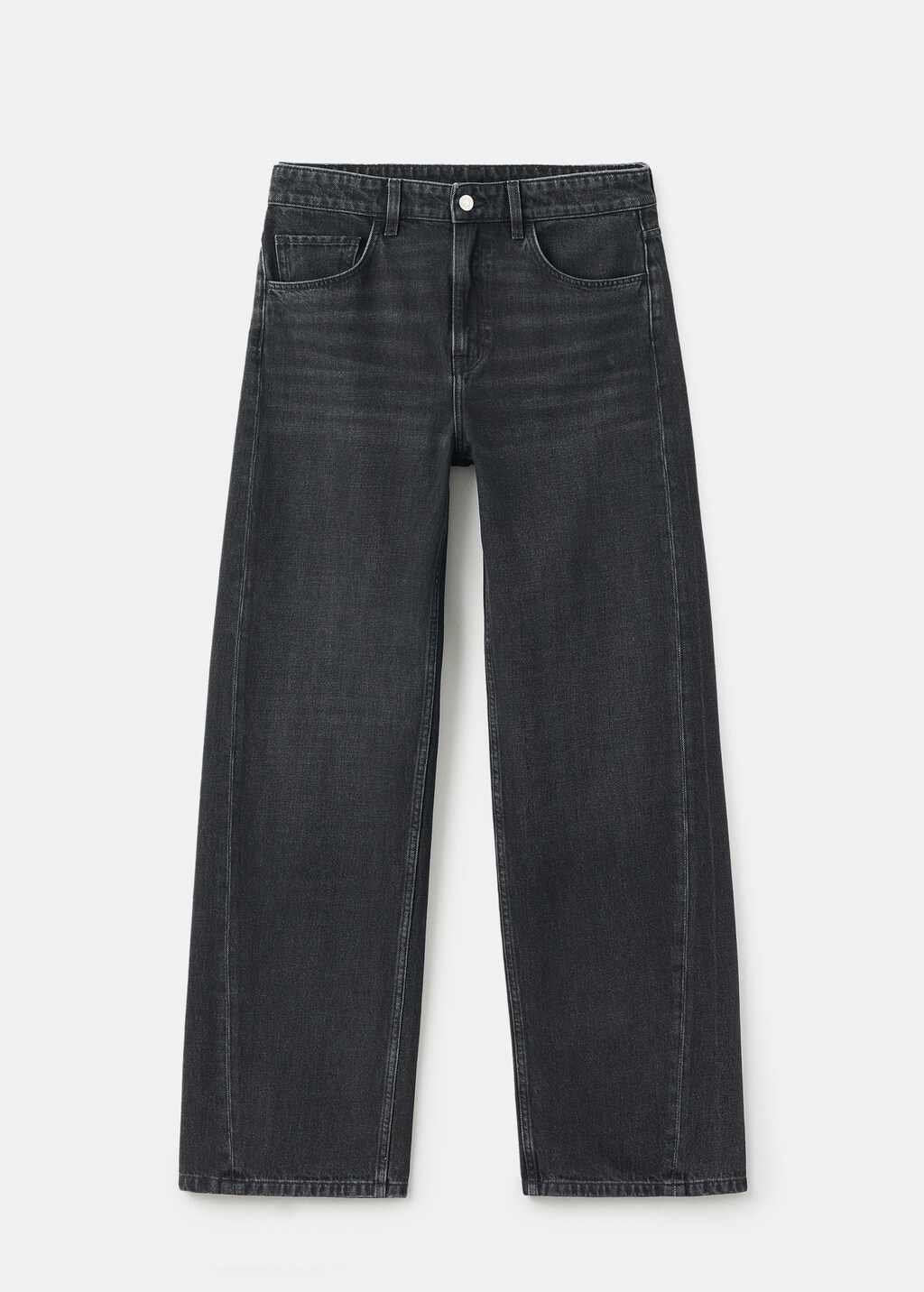 Mango Mid-rise barrel jeans