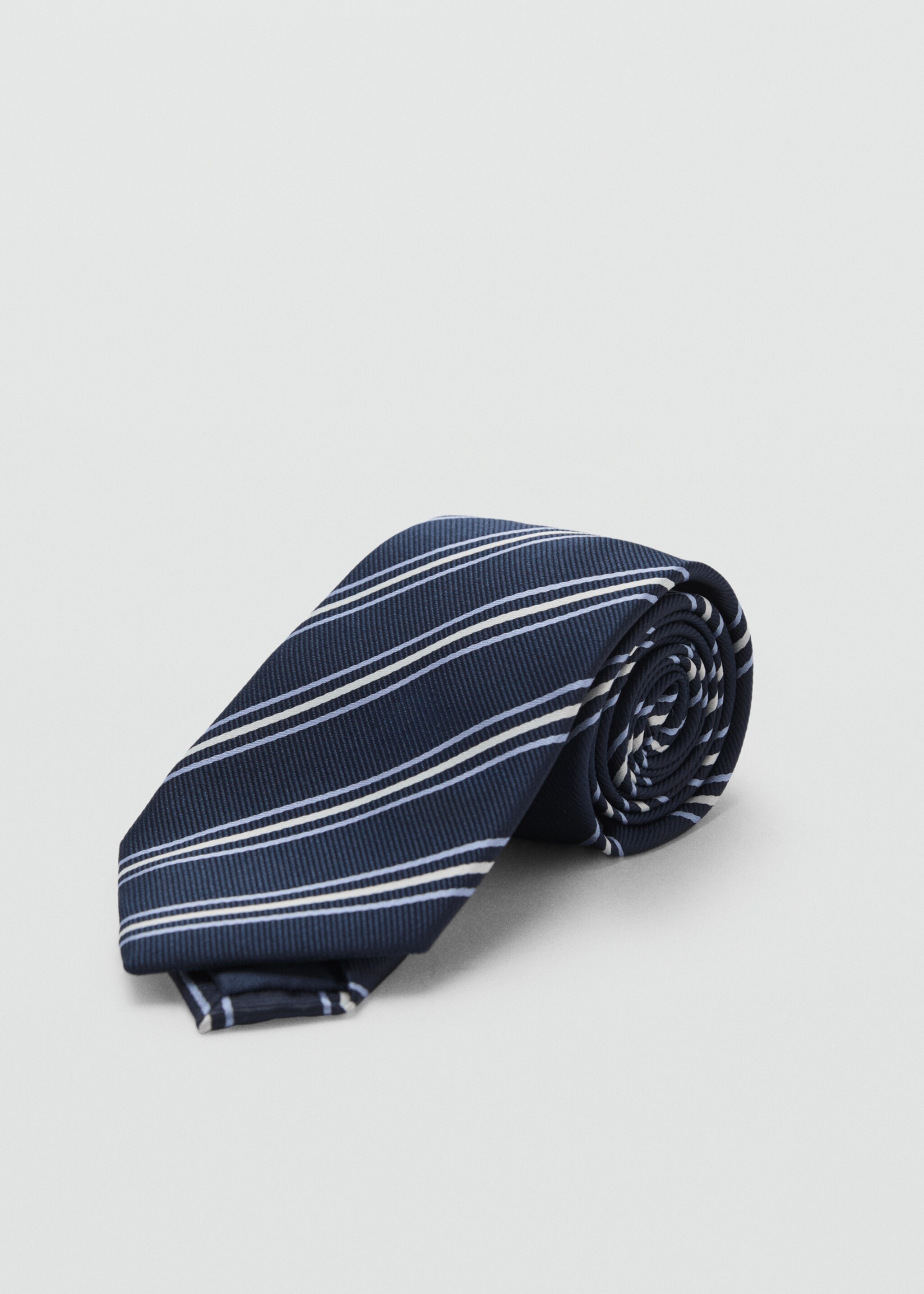 Striped tie - Medium plane, Blue. Ref: 17025832-00.