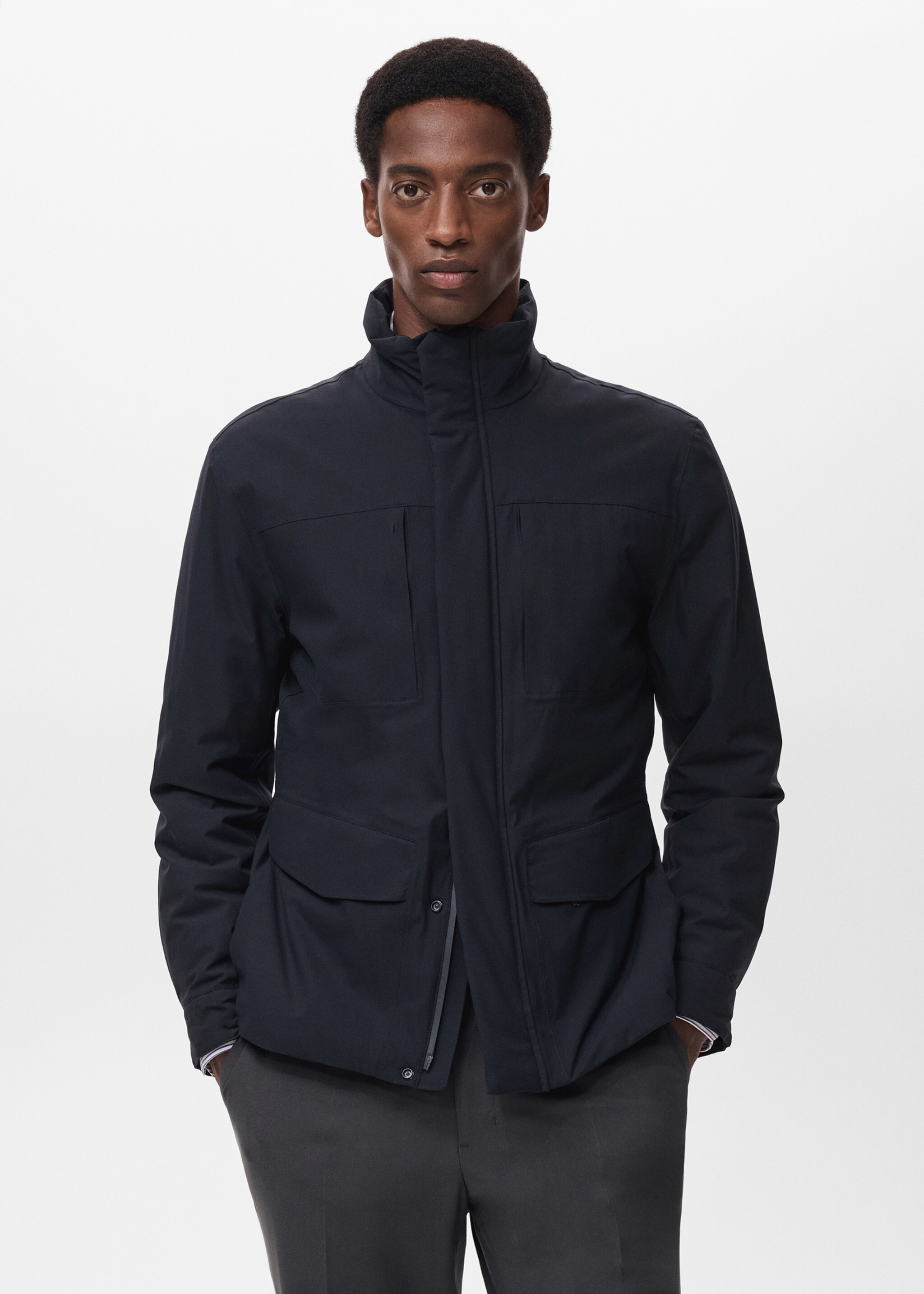 Veste lewis - Plan moyen, Bleu marine. Ref: 17025968-00.