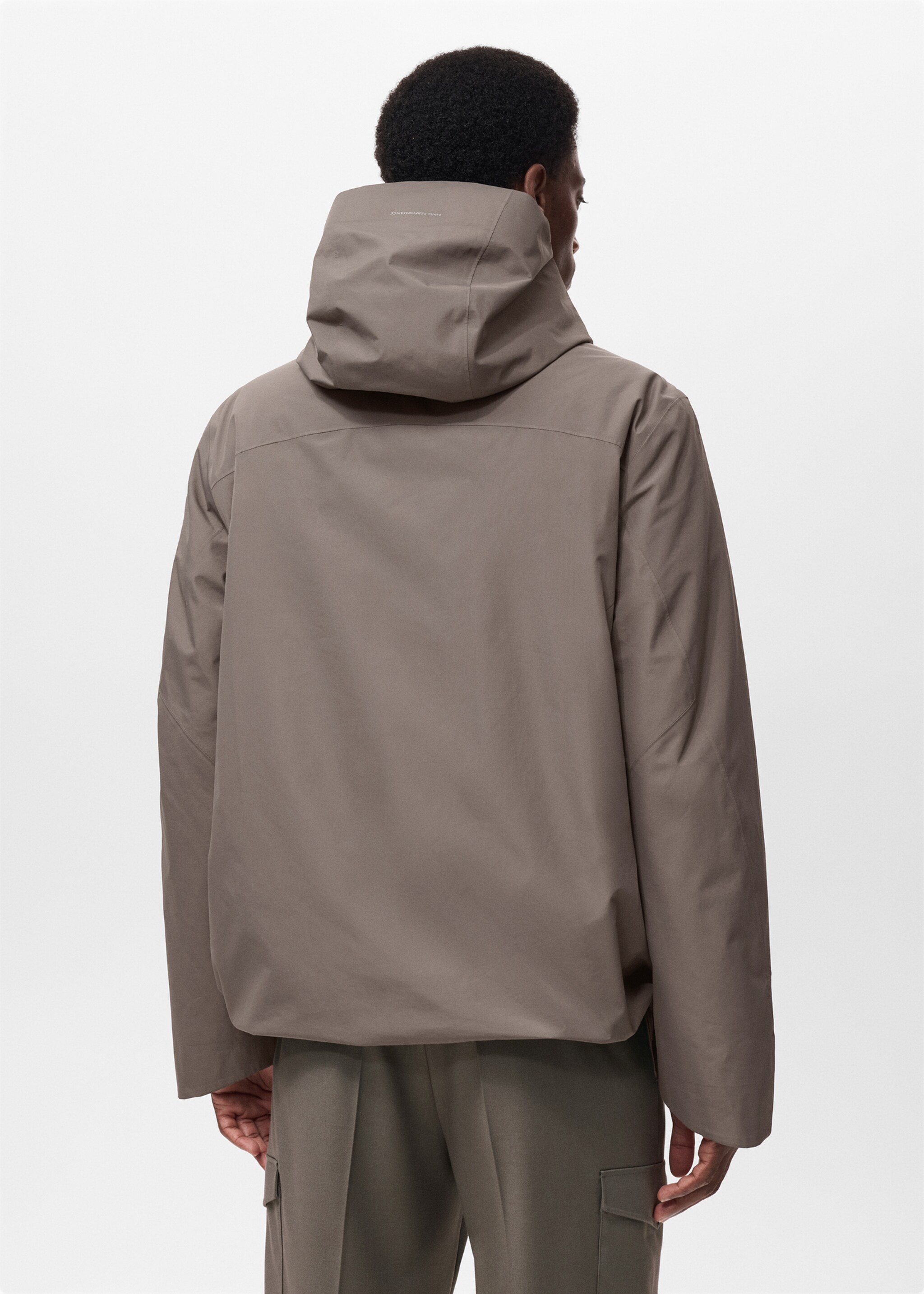 Water-repellent Thermolite® hooded jacket - Reverse of the article, Medium Brown. Ref: 17025969-00.