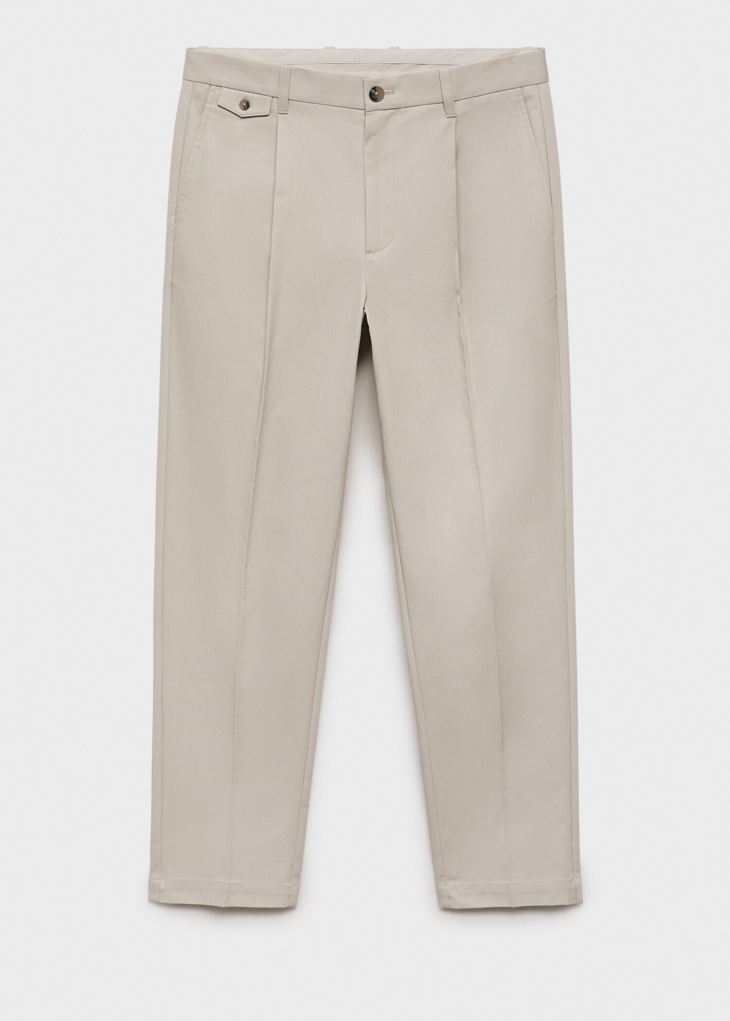 Pantalon regular fit coton pinces - Article sans modèle