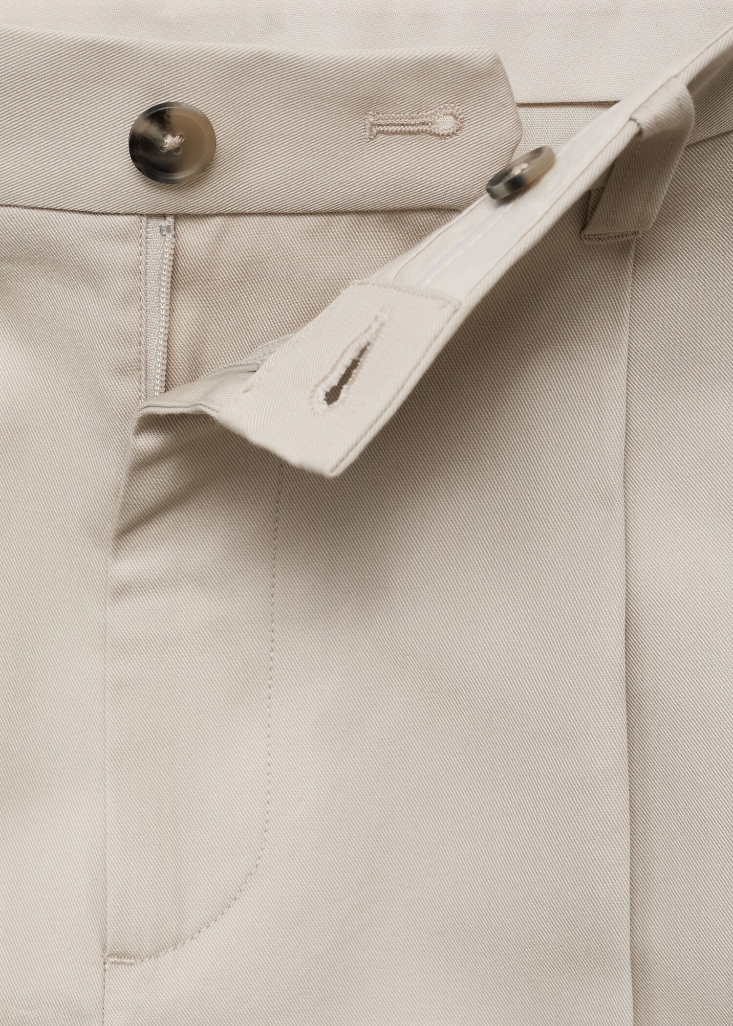 Pantalon regular fit coton pinces - Détail de l'article 0