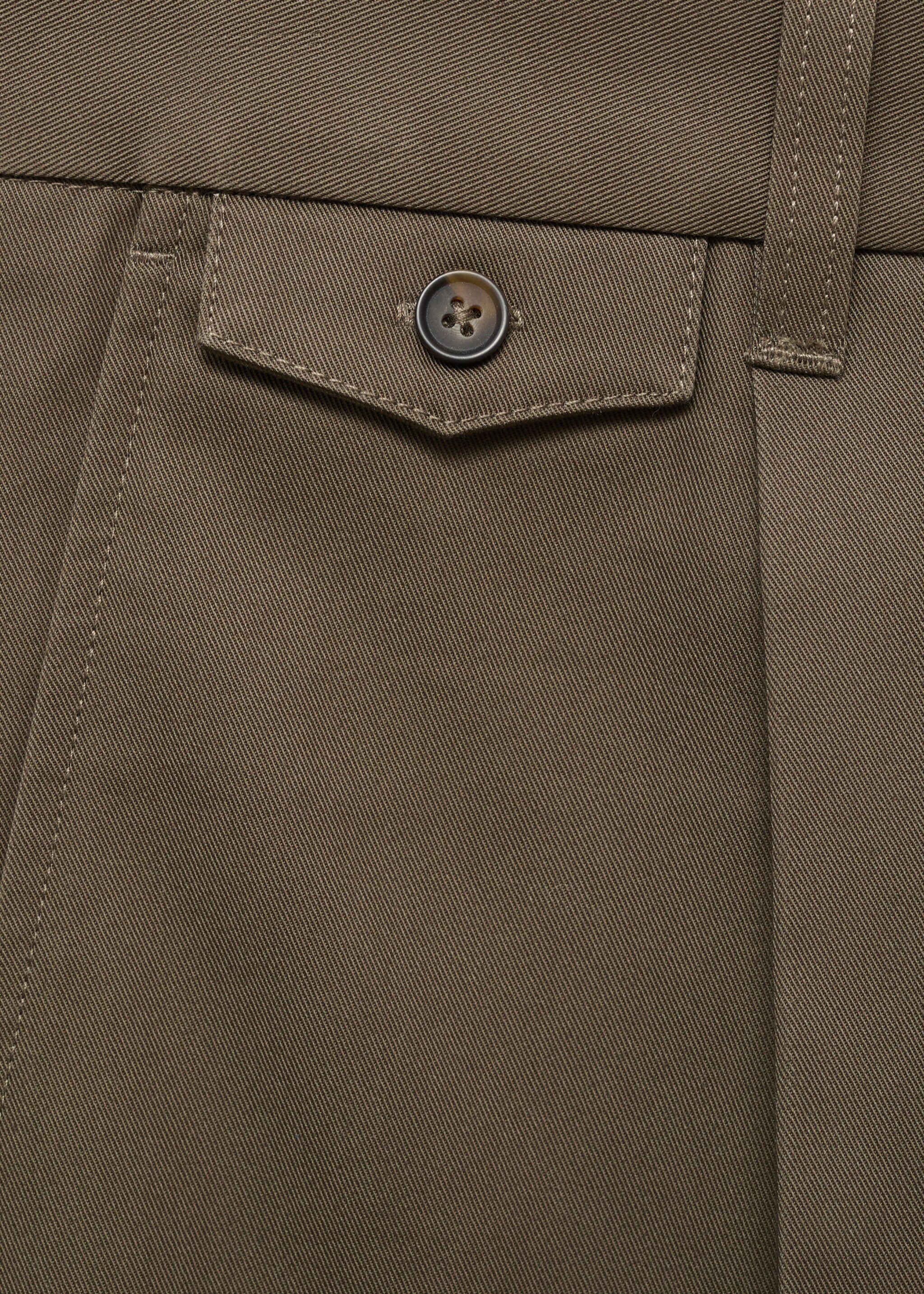 Pantalon regular fit coton pinces - Détail de l'article 0, Marron. Ref: 17025970-00.