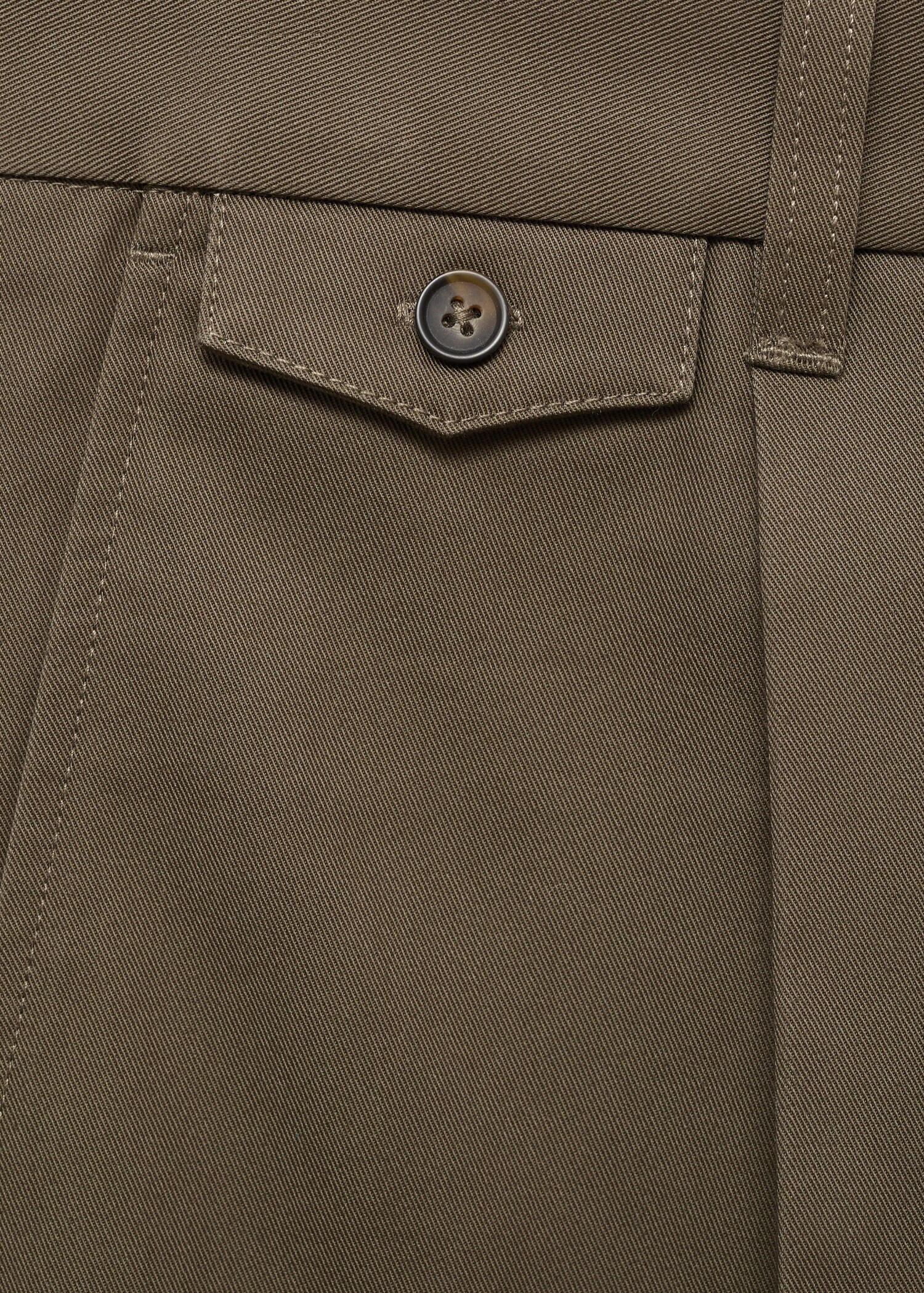 Pantalon regular fit coton pinces - Détail de l'article 0