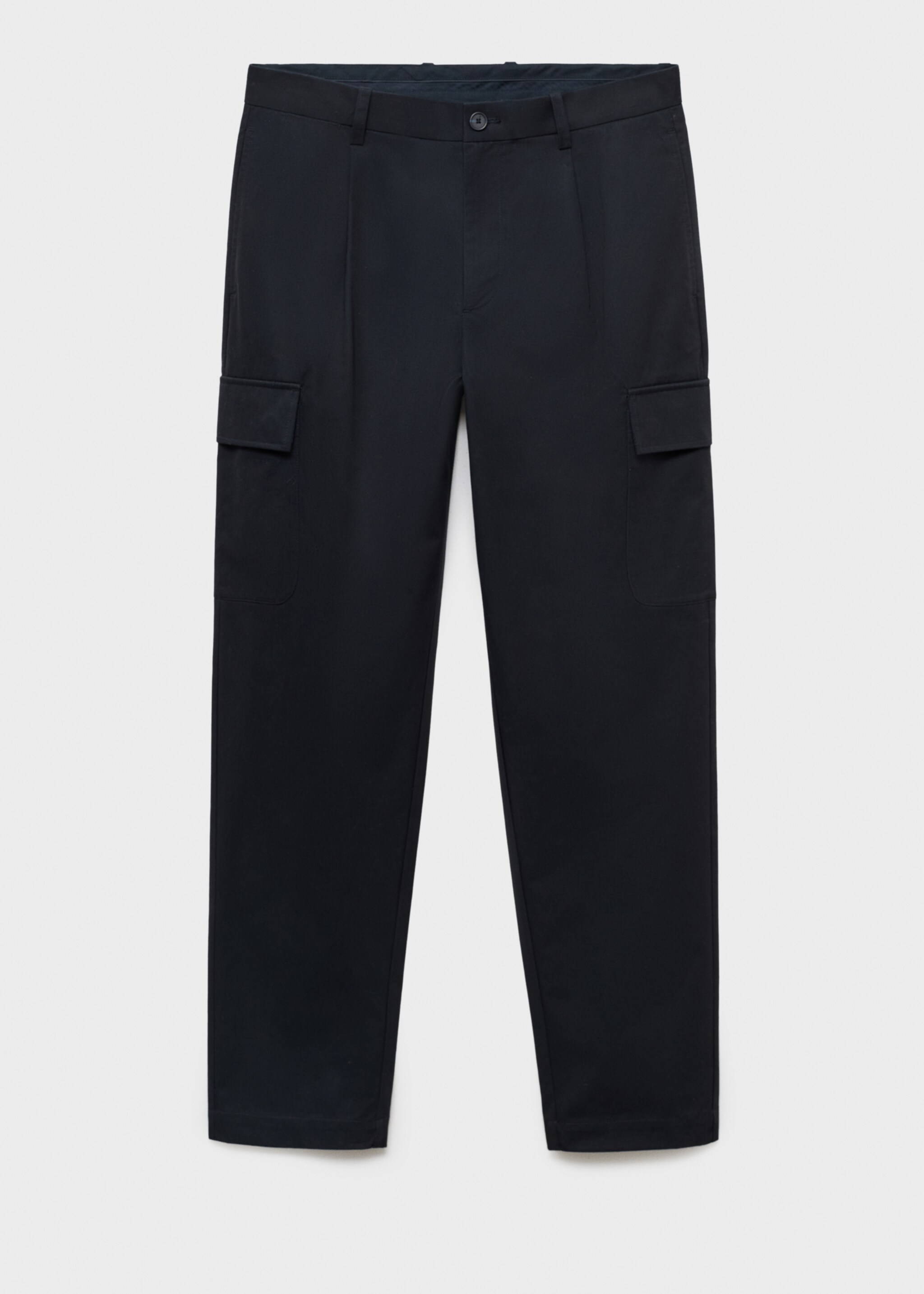 Pantalon cargo coton regular-fit - Article sans modèle, Bleu marine. Ref: 17025971-00.