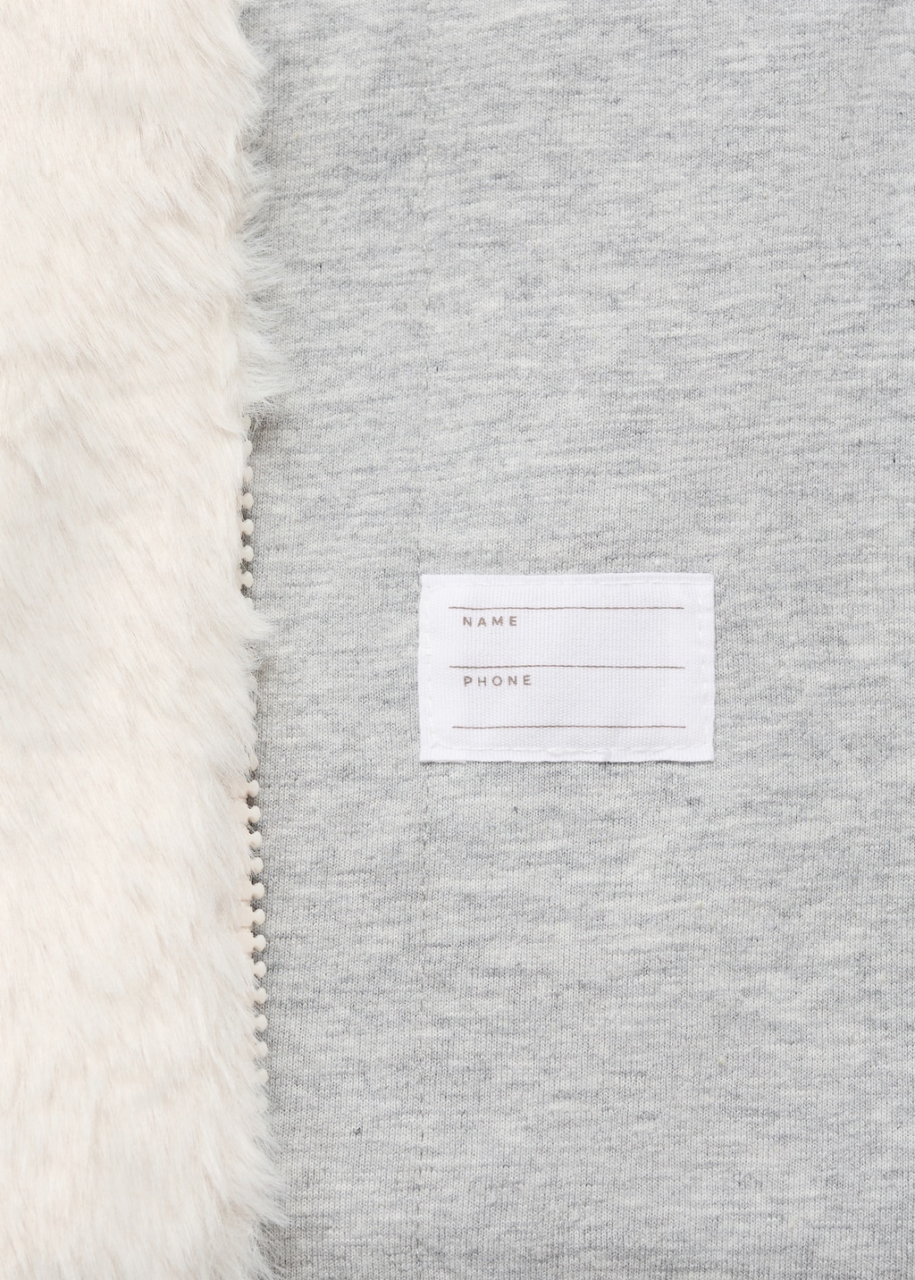 Hooded fur-effect coat