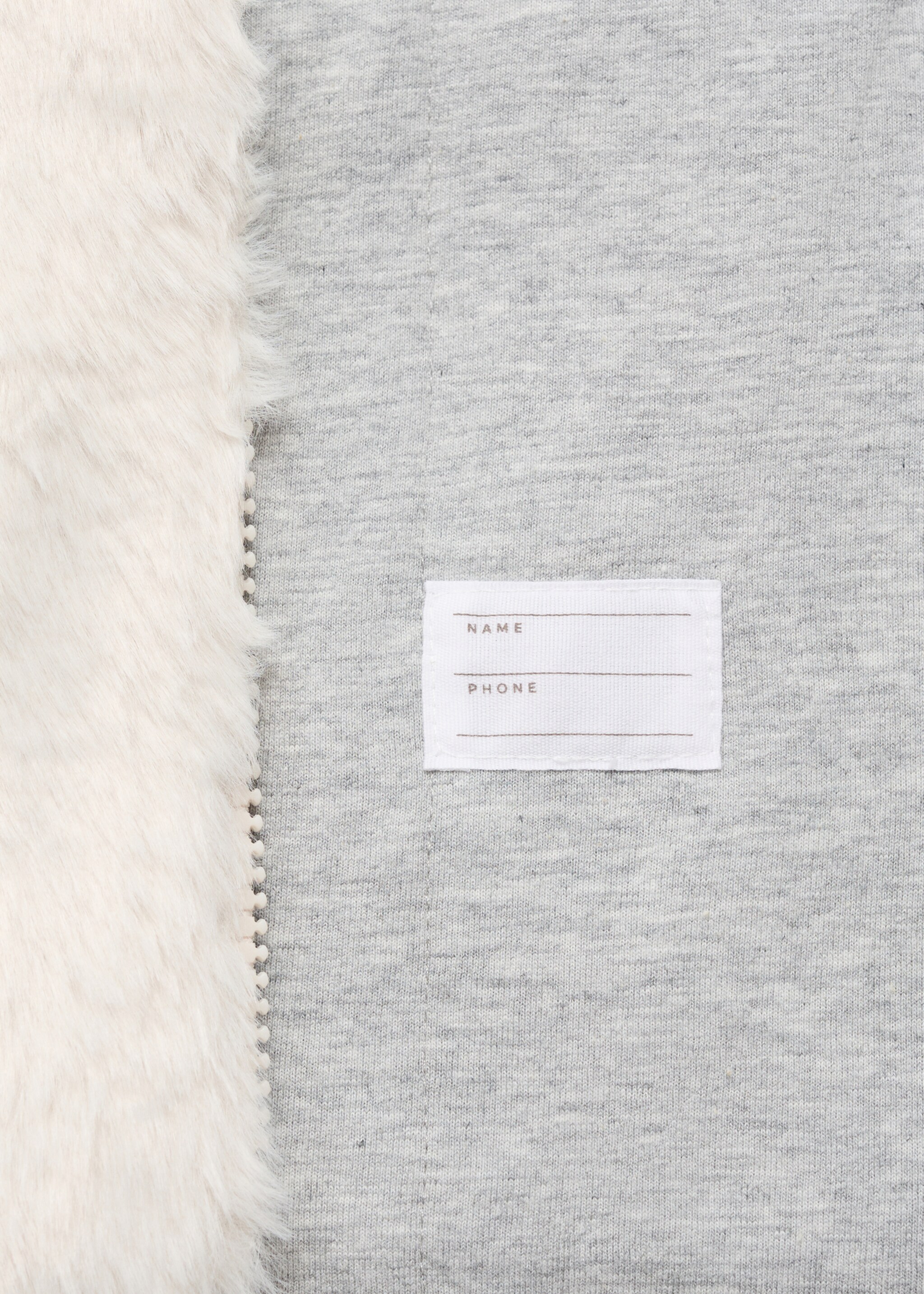 Hooded fur-effect coat - Details of the article 0, Beige. Ref: 17025972-00.