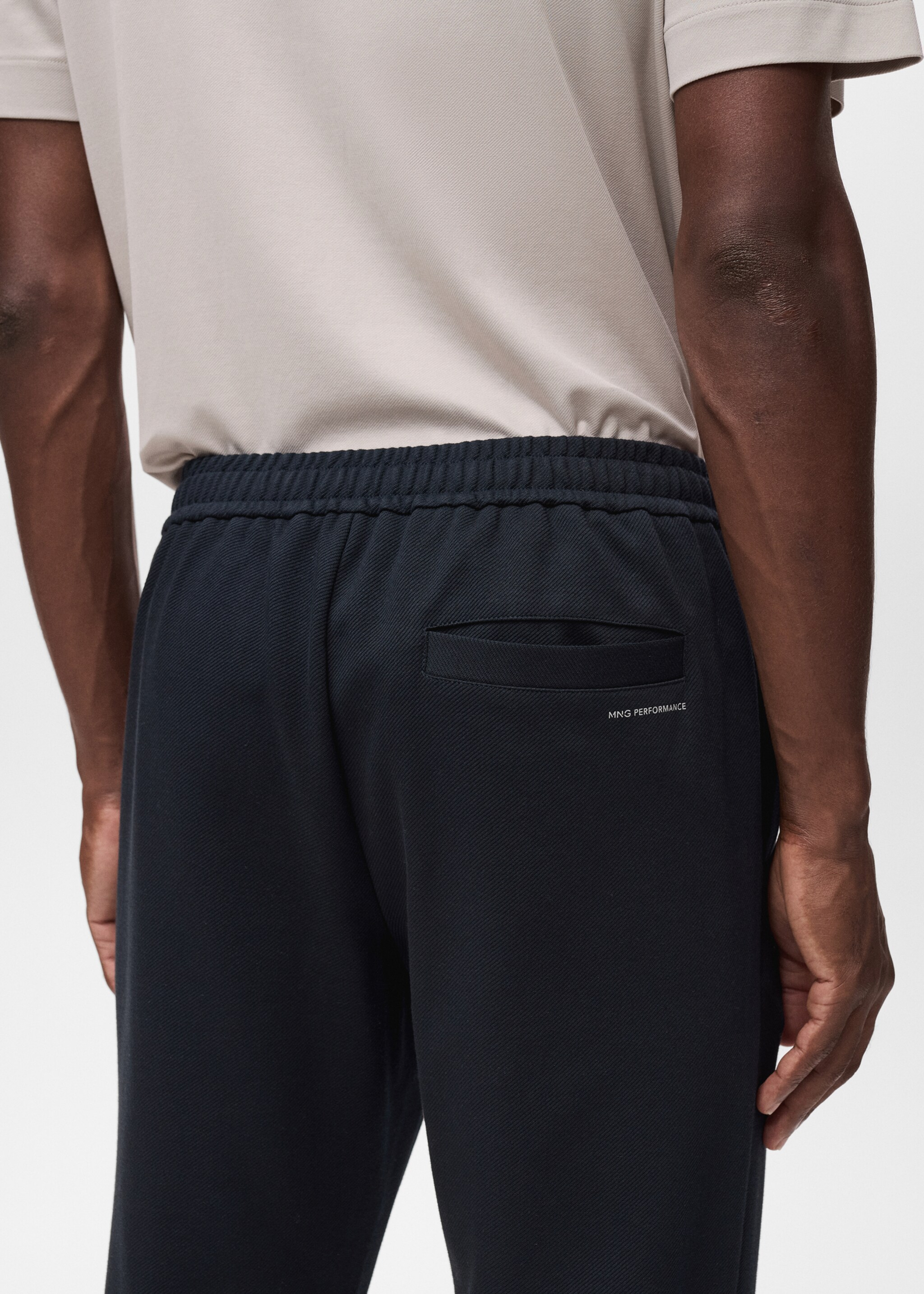 Pantalón jogger técnico estructura - Detalle del artículo 6, Azul marino. Ref: 17025977-00.