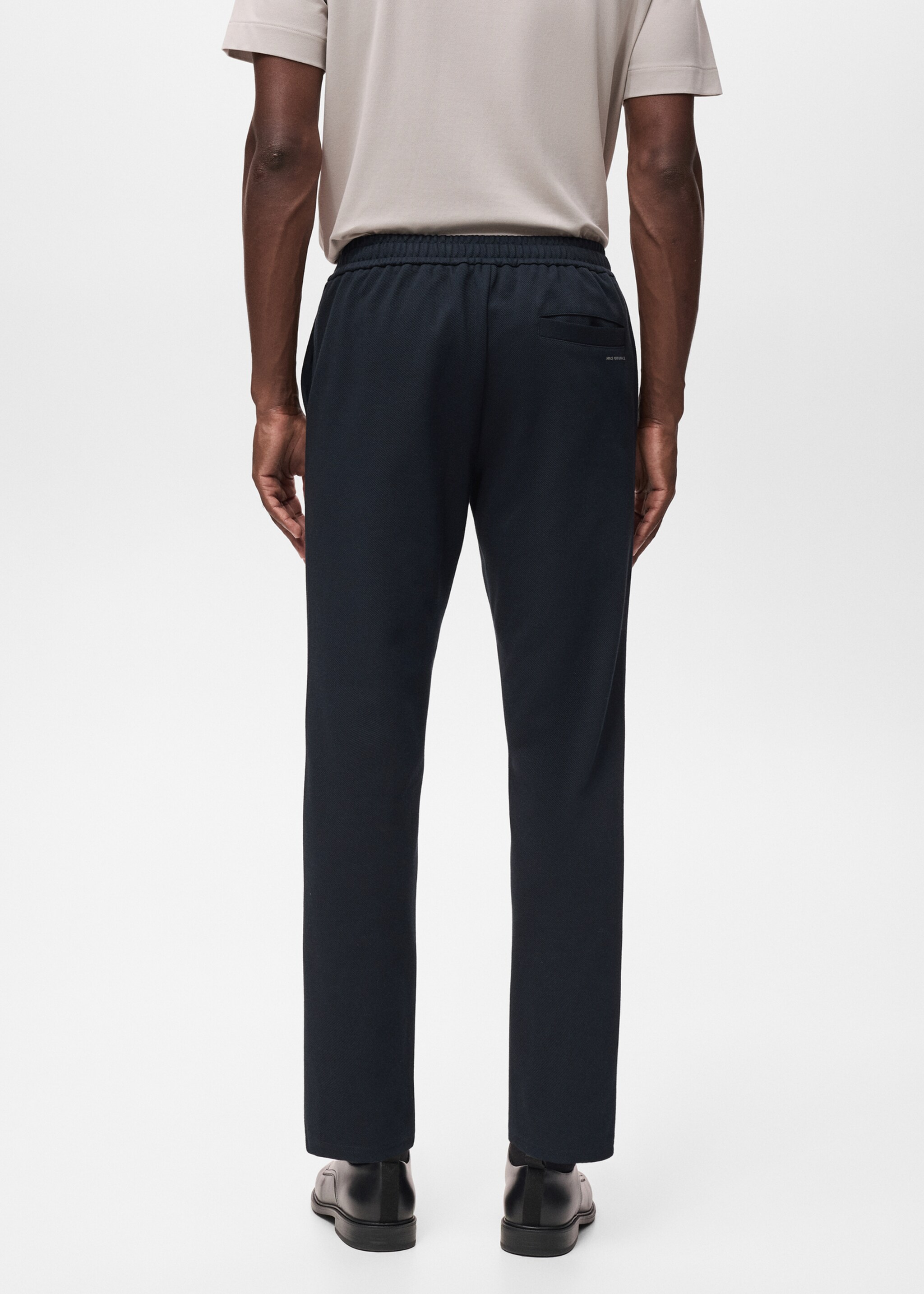 Pantalón jogger técnico estructura - Reverso del artículo, Azul marino. Ref: 17025977-00.
