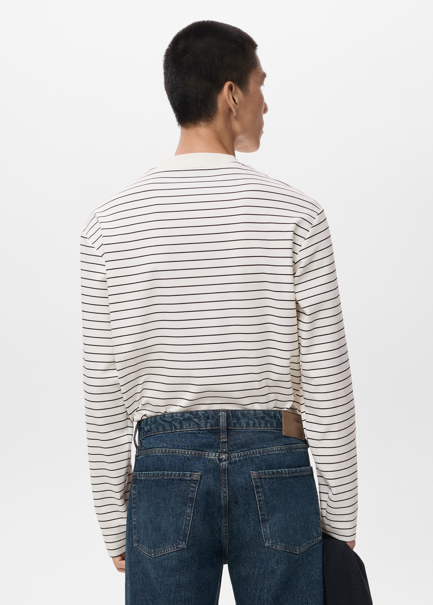 Striped long sleeves t-shirt - Reverse of the article