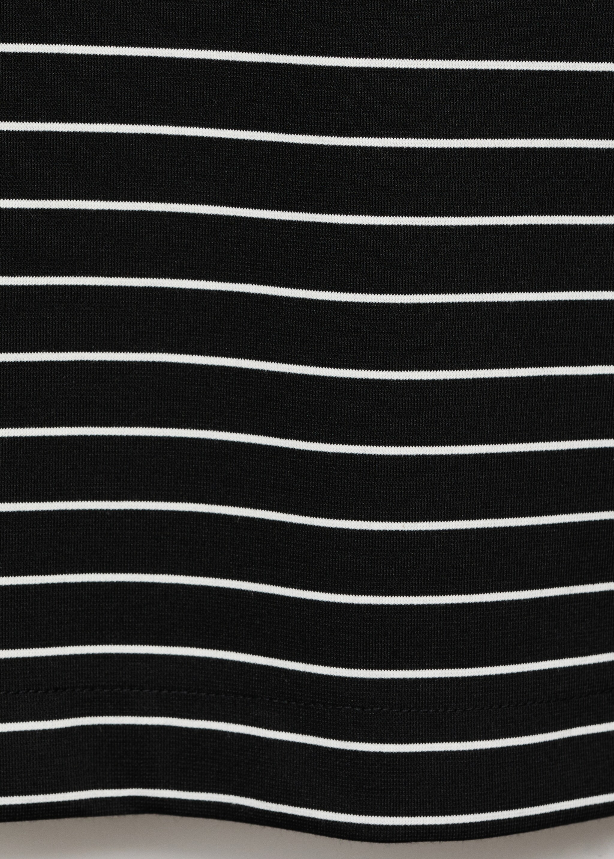 Striped long sleeves t-shirt - Details of the article 0, Black. Ref: 17025978-00.