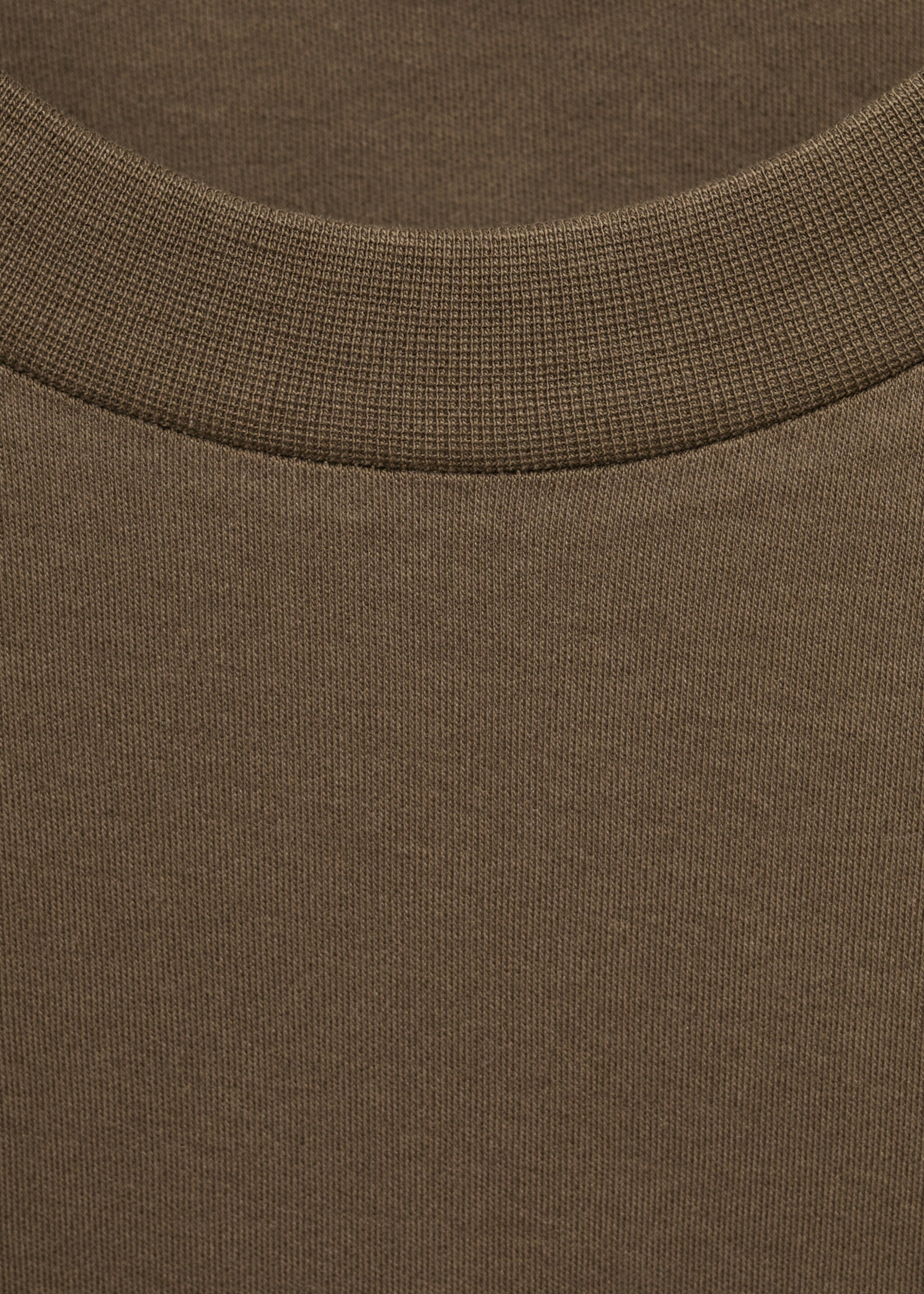 Long sleeve regular fit T-shirt - Details of the article 8, Olive Green. Ref: 17025979-00.