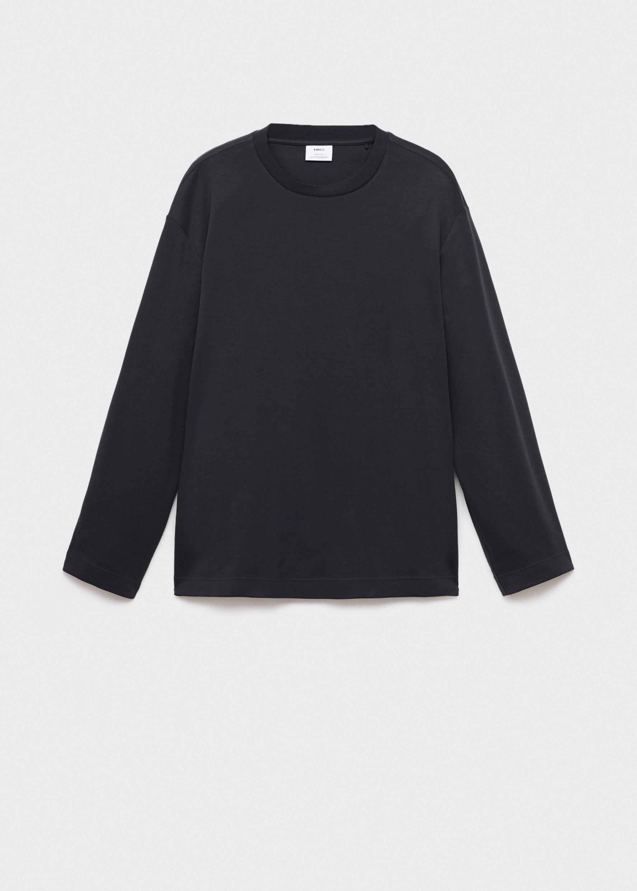 Long sleeve regular fit T-shirt - Article without model, Navy. Ref: 17025979-00.