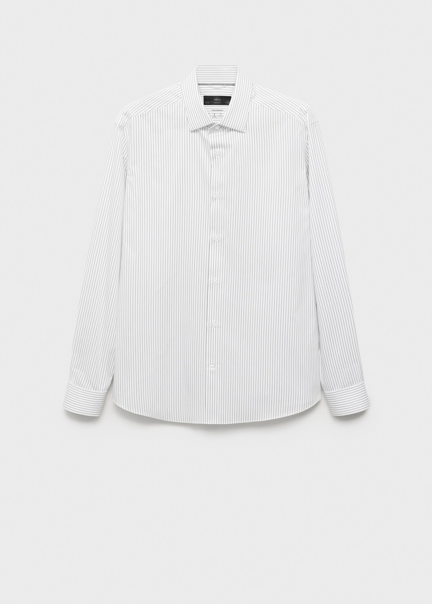 Regular-fit striped cotton shirt - Article without model