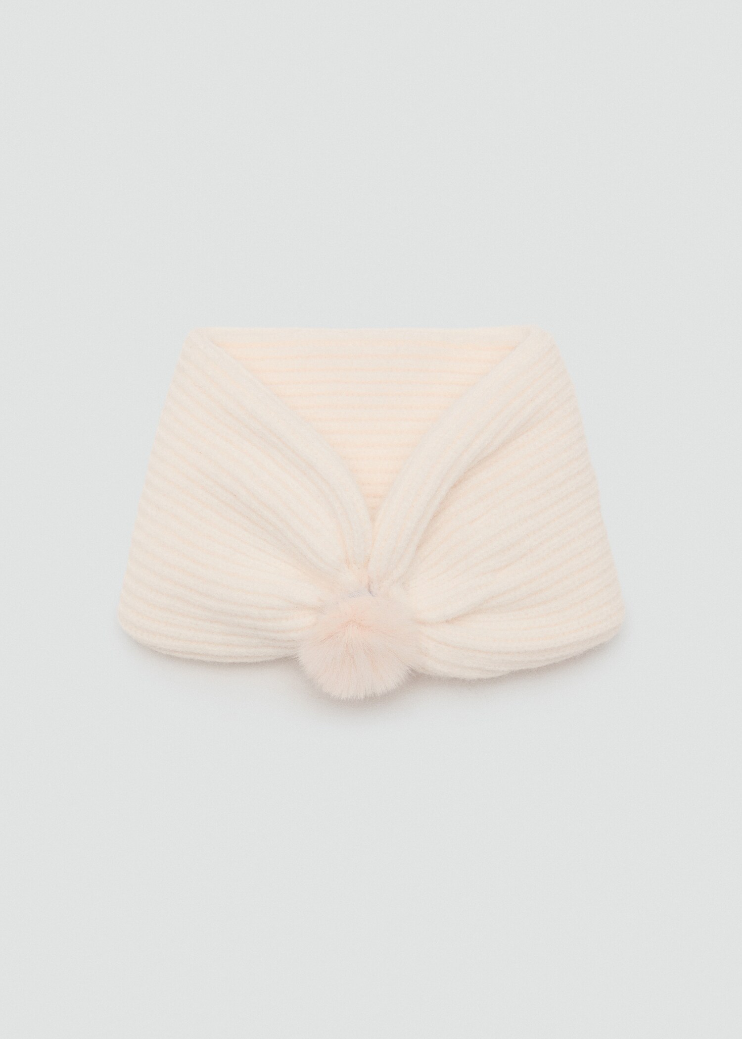 Pompom knit scarf - Article without model