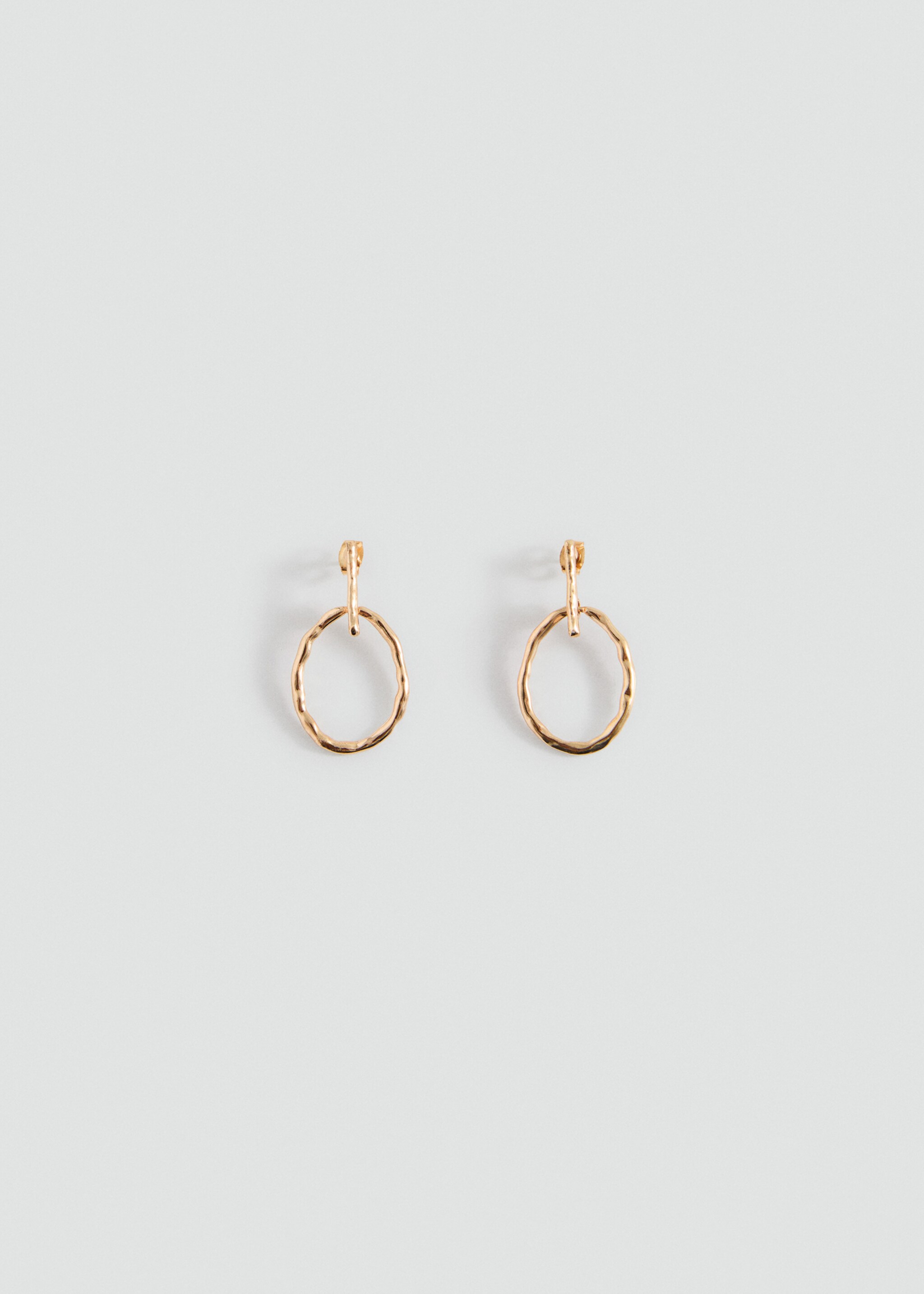 Circular-design earrings - Article without model, Gold. Ref: 17025989-00.