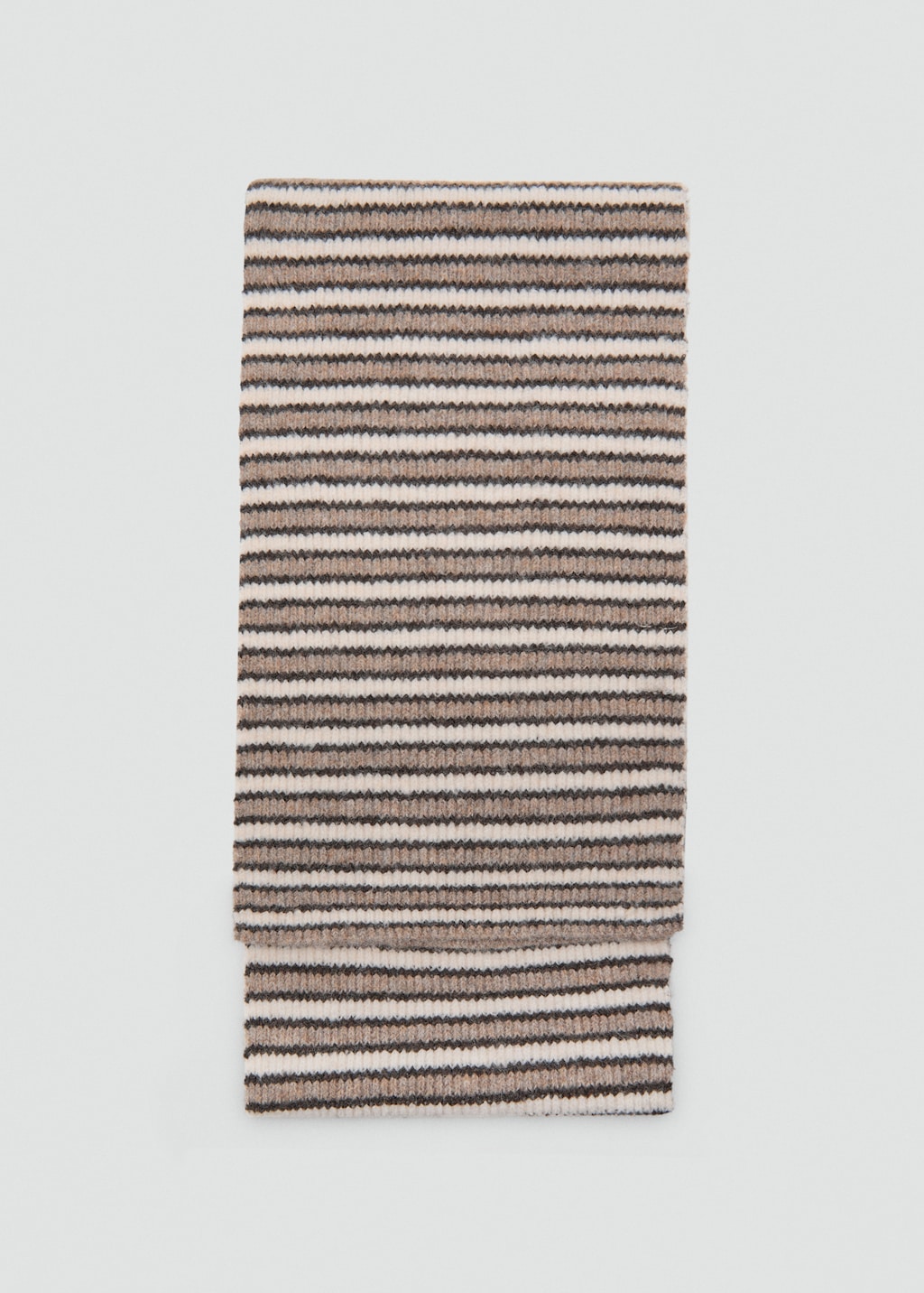 Striped knit scarf