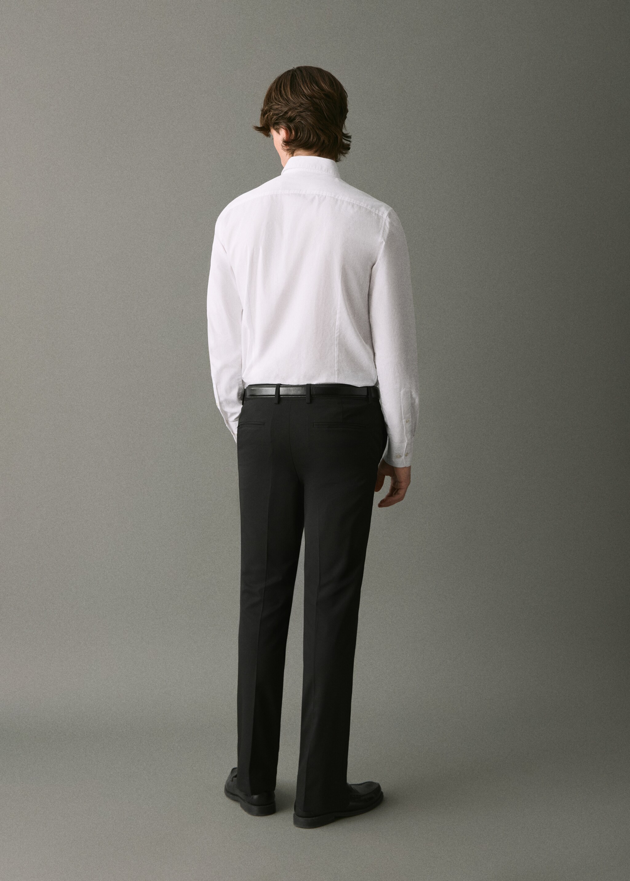 Straight suit trousers - Reverse of the article, Black. Ref: 17026330-00.
