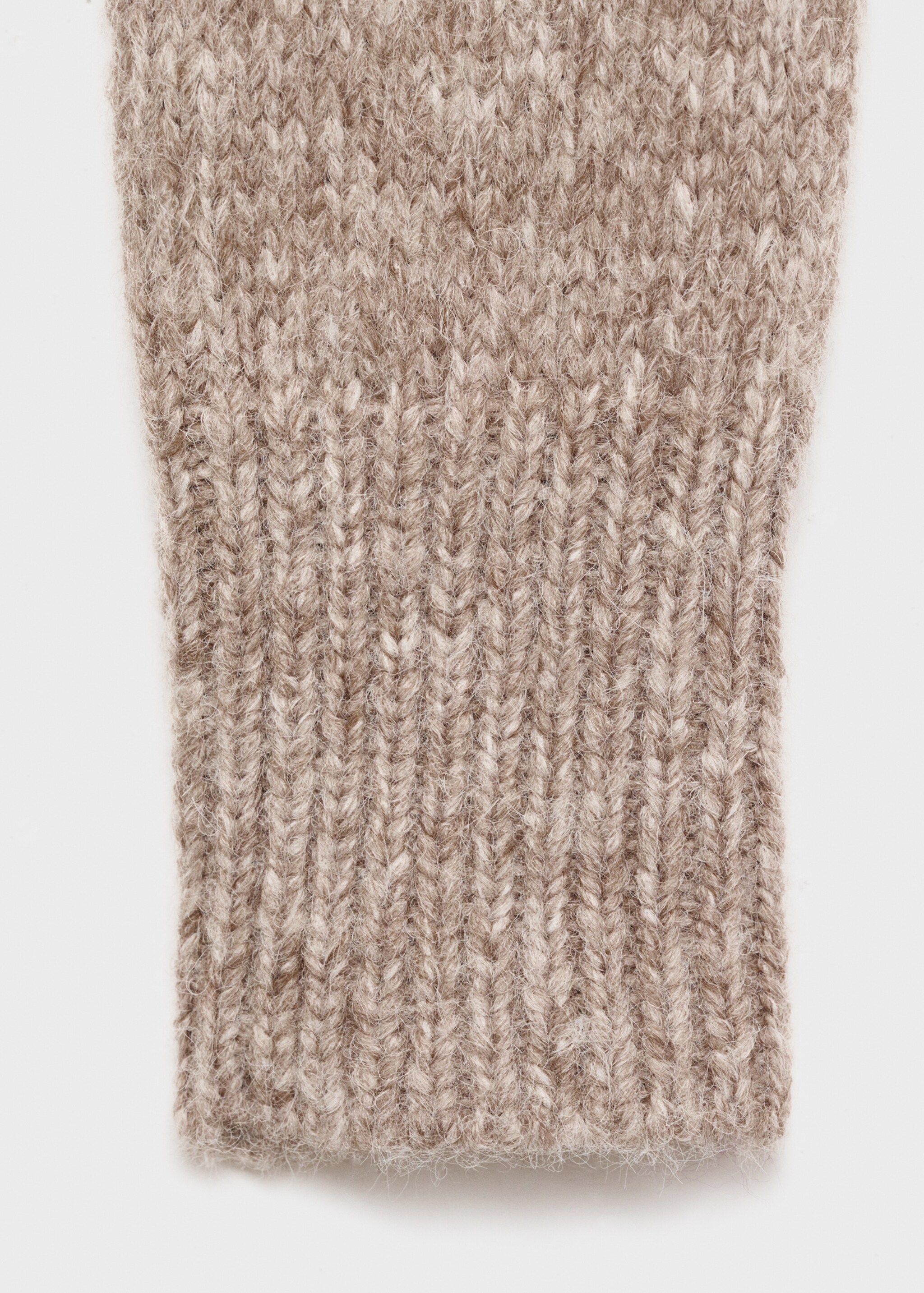 Zip knit sweater - Details of the article 0, Brown. Ref: 17026332-00.