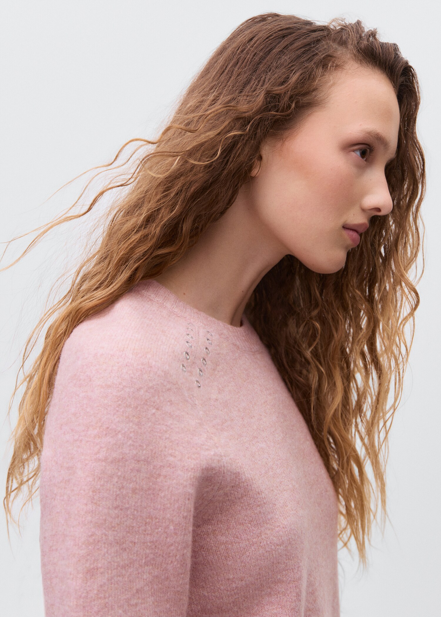 Studded knitted sweater - Details of the article 1