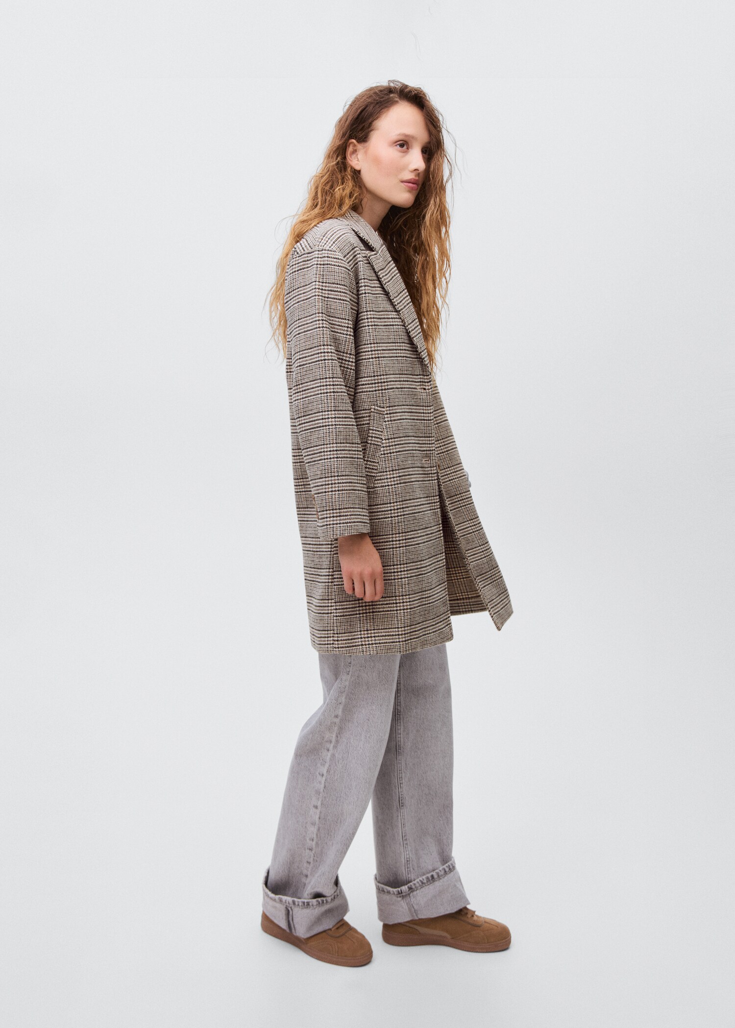Houndstooth wool-blend coat - Details of the article 2