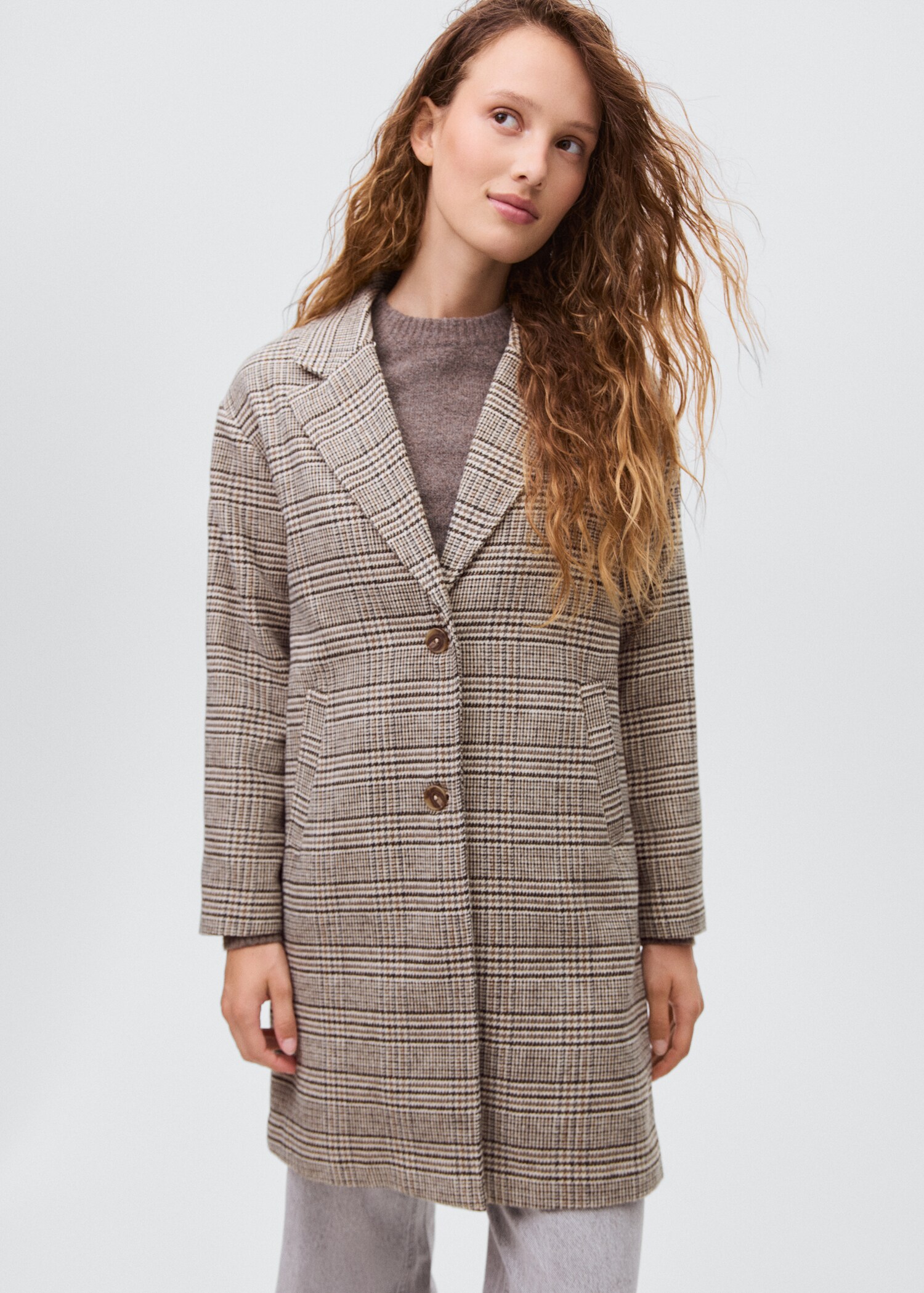 Houndstooth wool-blend coat - Details of the article 6