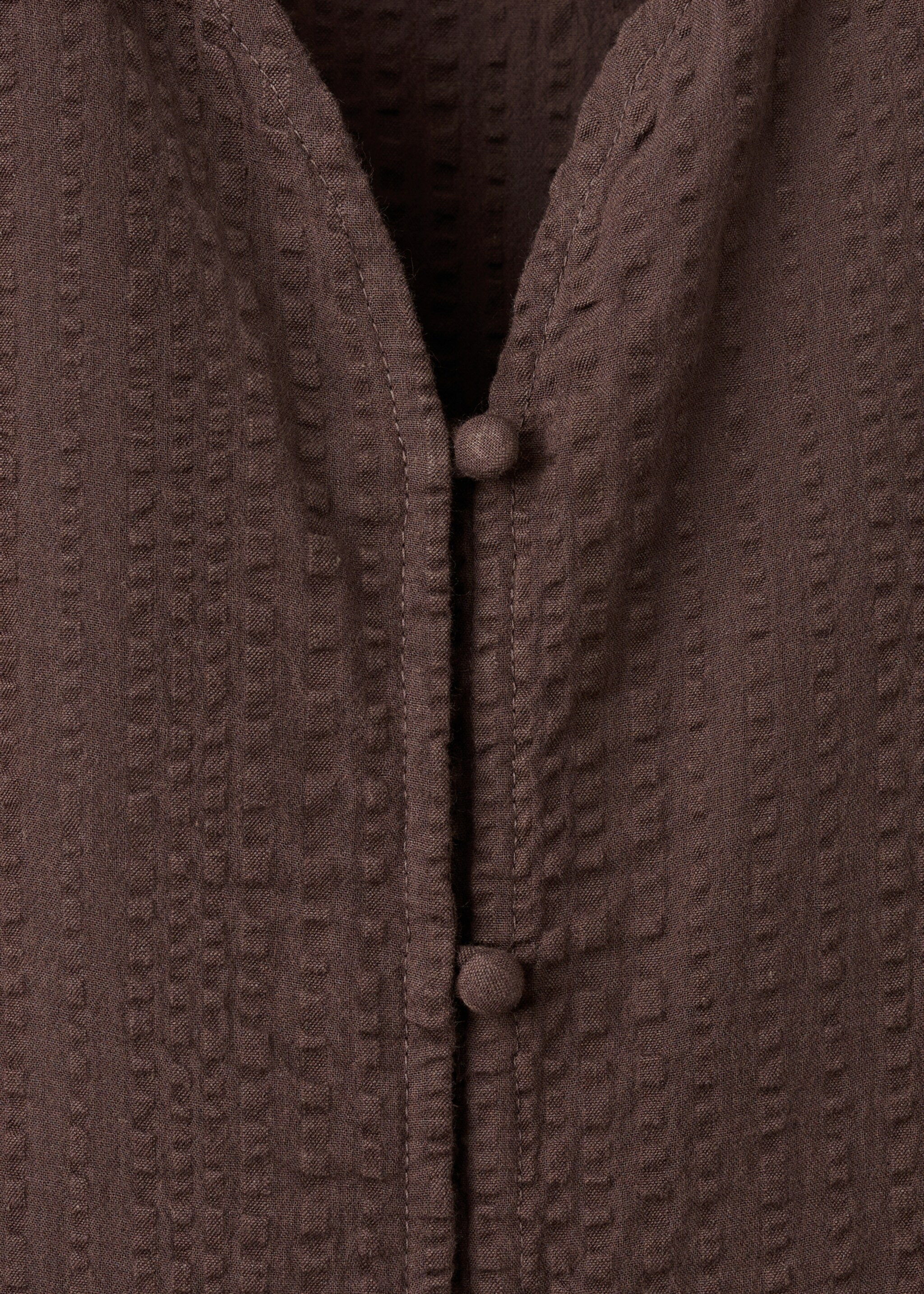 Blouse manches froncées - Détail de l'article 0, Marron. Ref: 17026337-00.