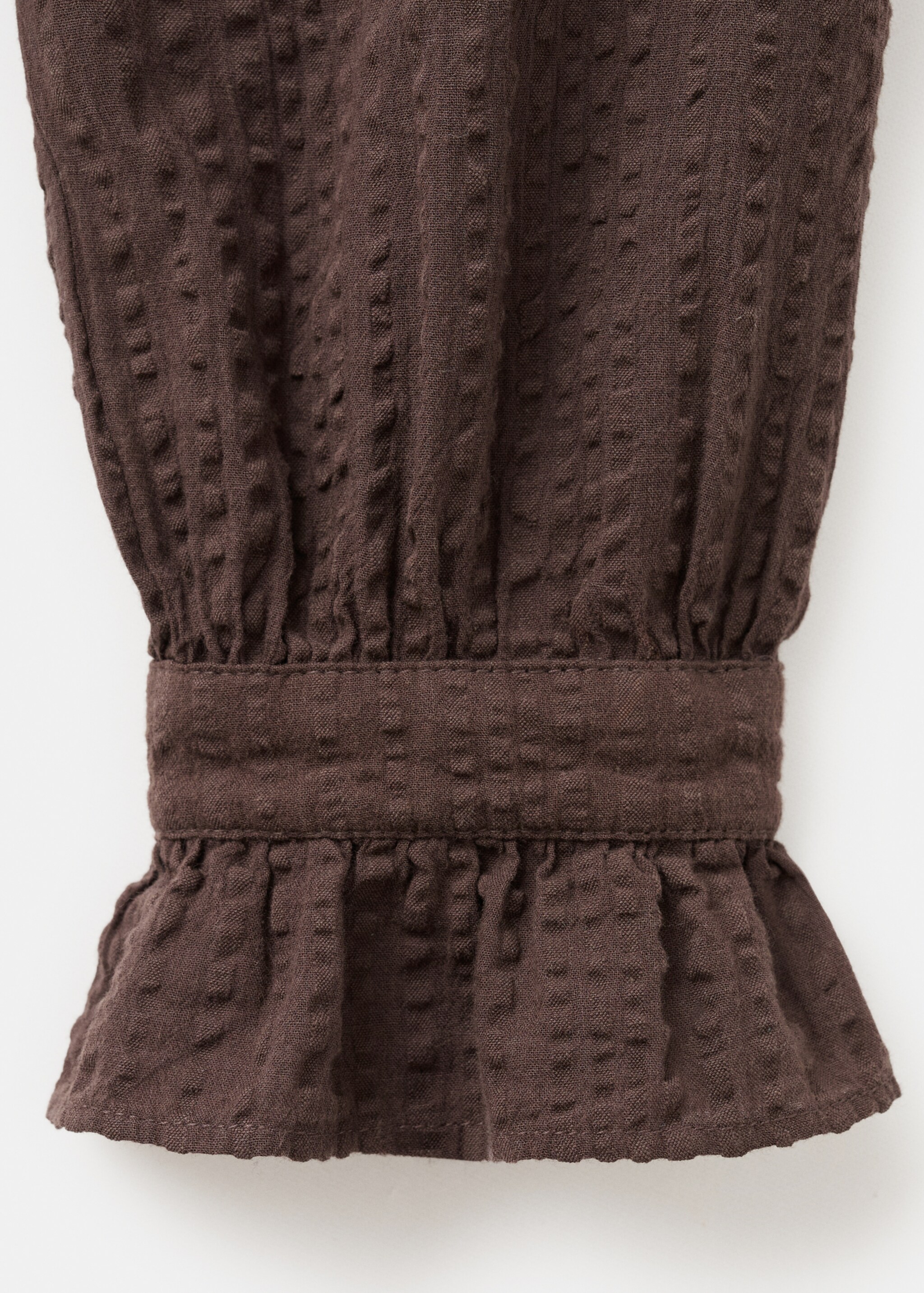Blouse manches froncées - Détail de l'article 8, Marron. Ref: 17026337-00.