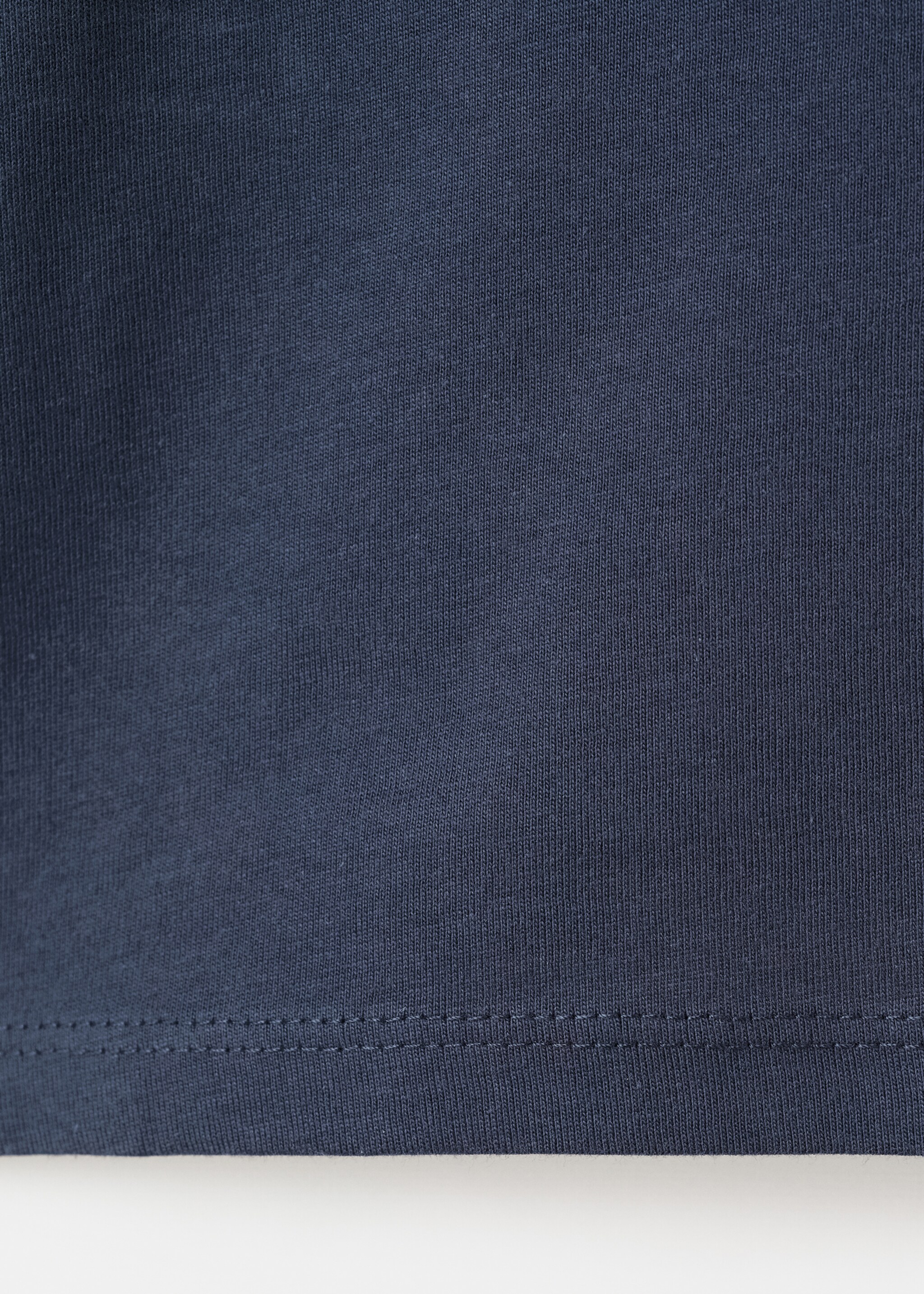 Printed cotton-blend T-shirt - Details of the article 0, Navy. Ref: 17026341-00.