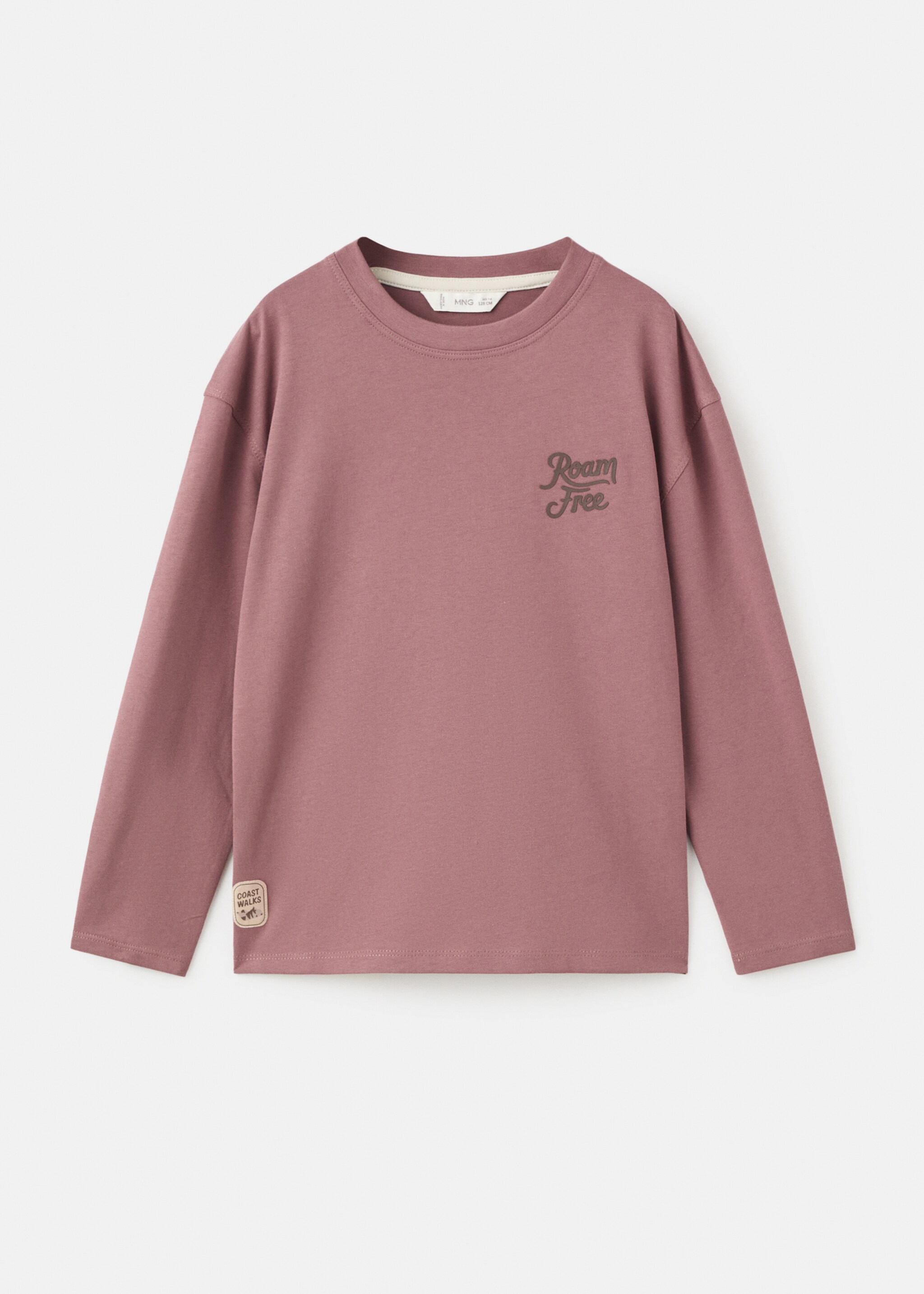 Printed cotton-blend T-shirt - Article without model, Cherry. Ref: 17026342-00.