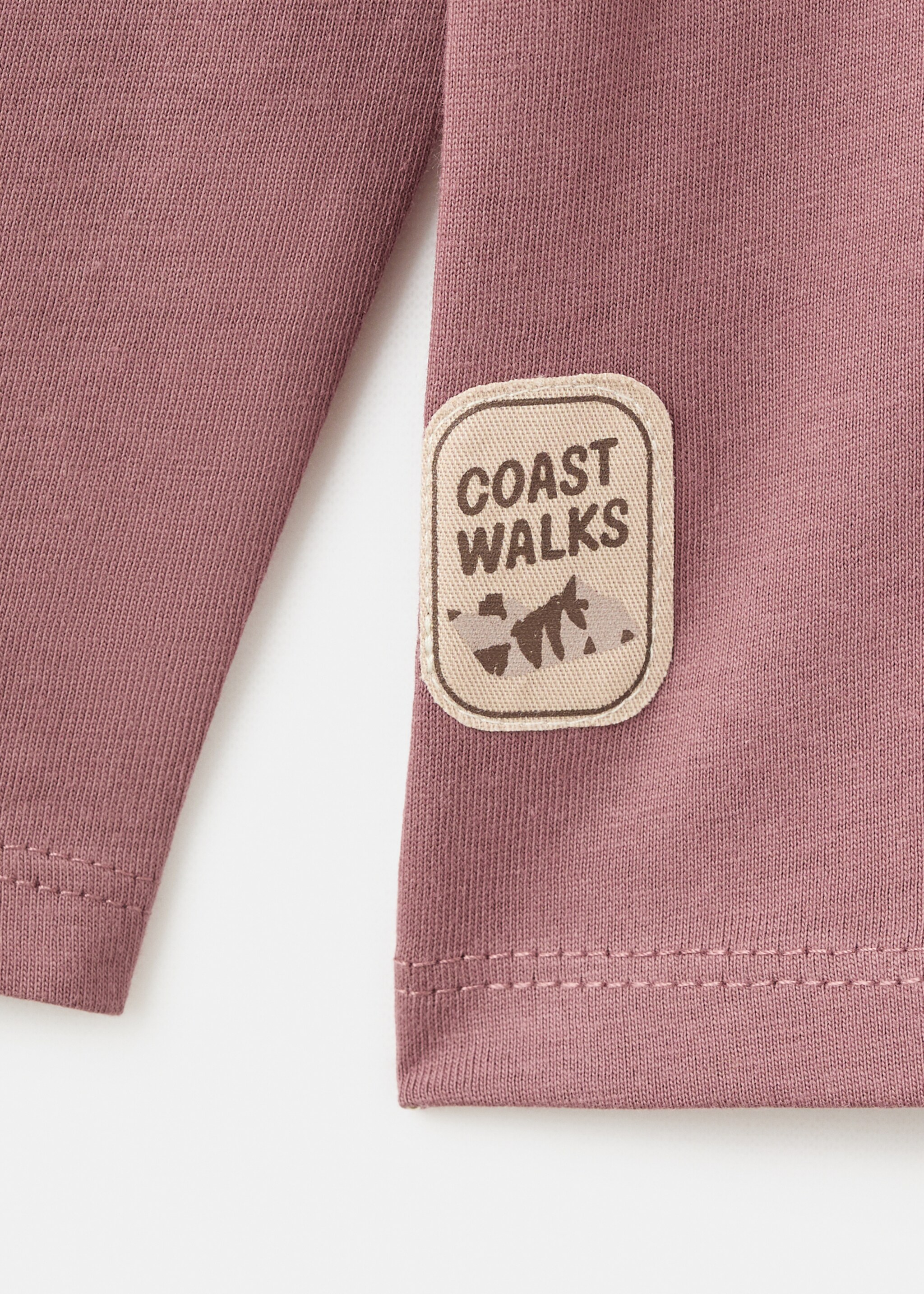 Printed cotton-blend T-shirt - Details of the article 0, Cherry. Ref: 17026342-00.