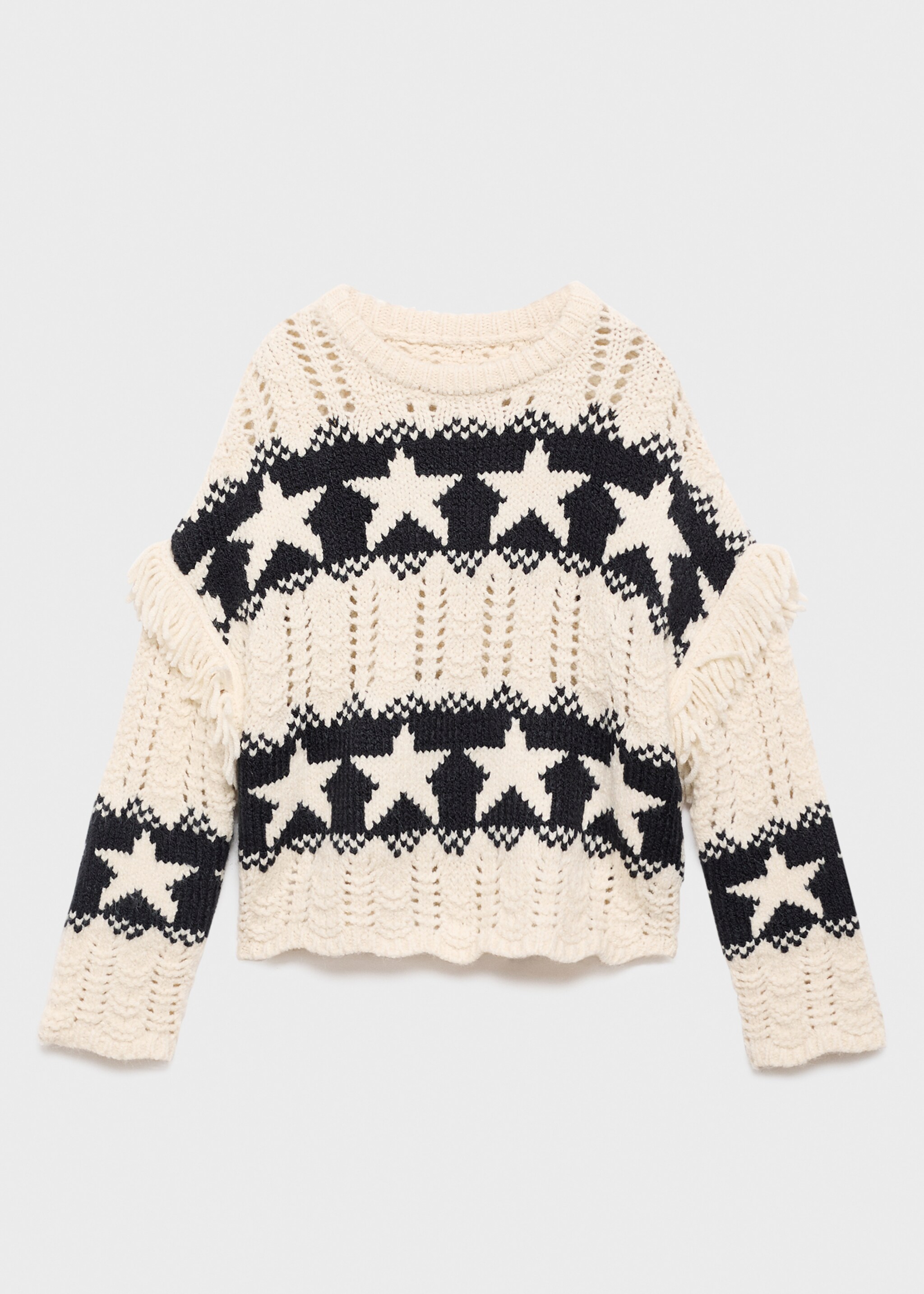 Crochet star jumper - Article without model, Off White. Ref: 17026348-00.