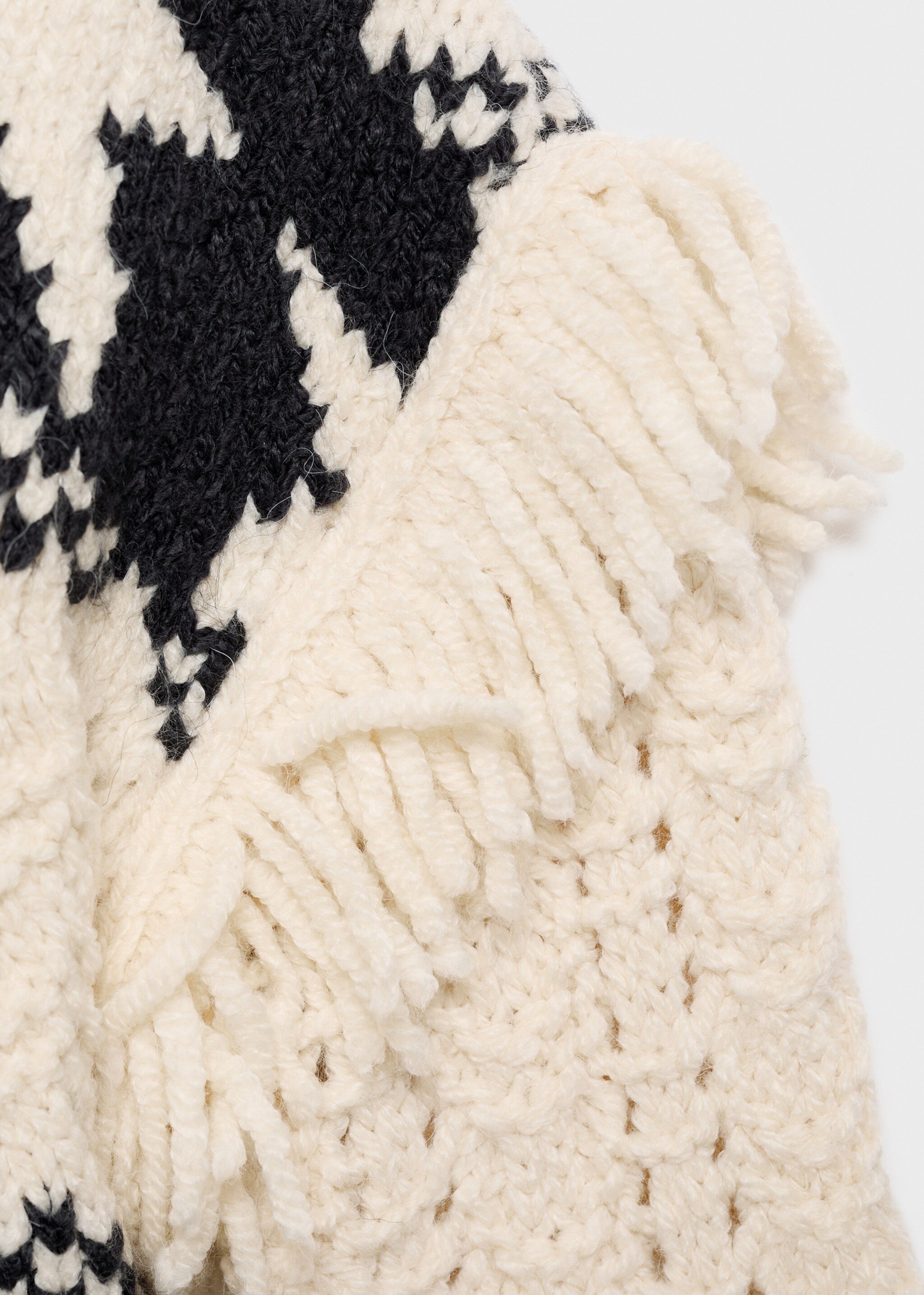 Crochet star jumper - Details of the article 0, Off White. Ref: 17026348-00.