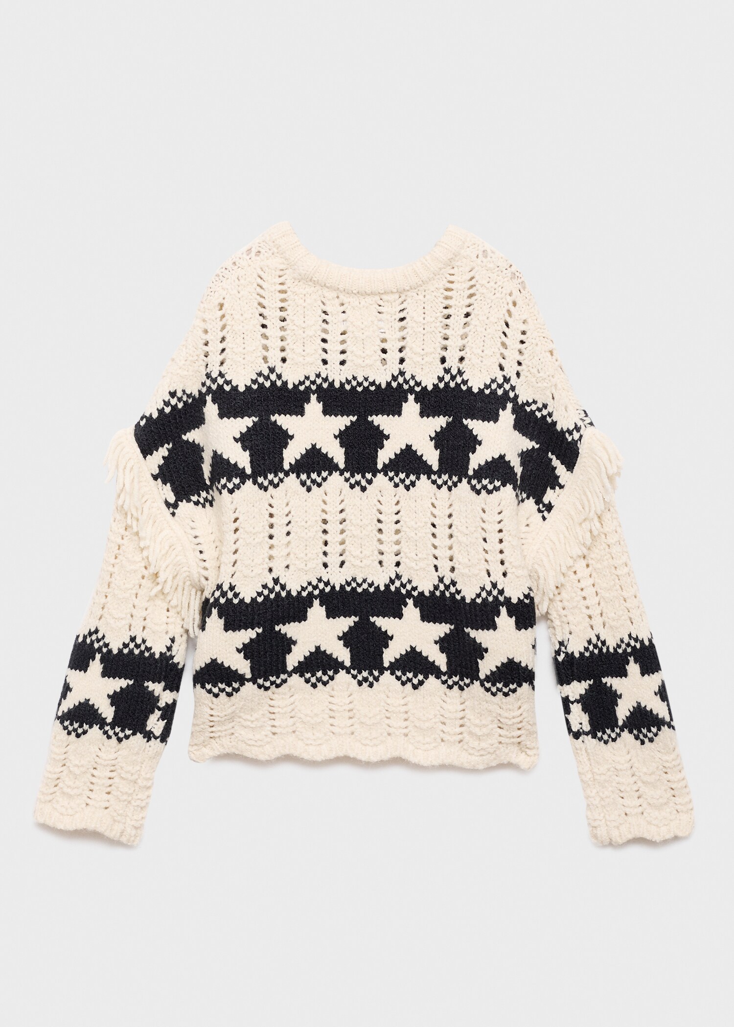 Crochet star jumper - Reverse of the article