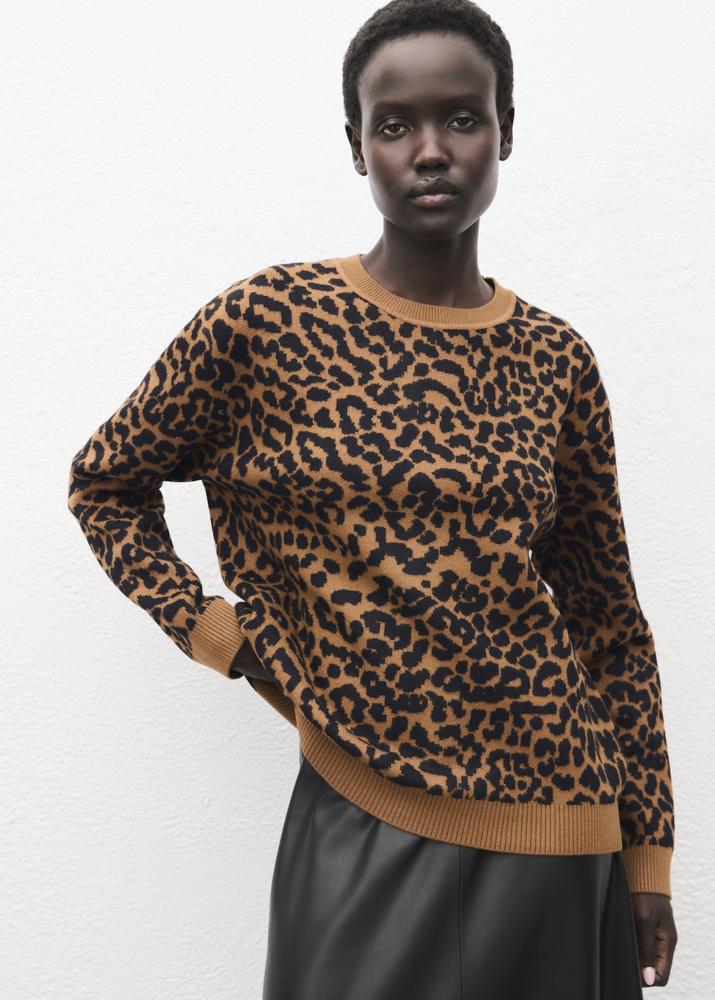 Jersey punto leopardo